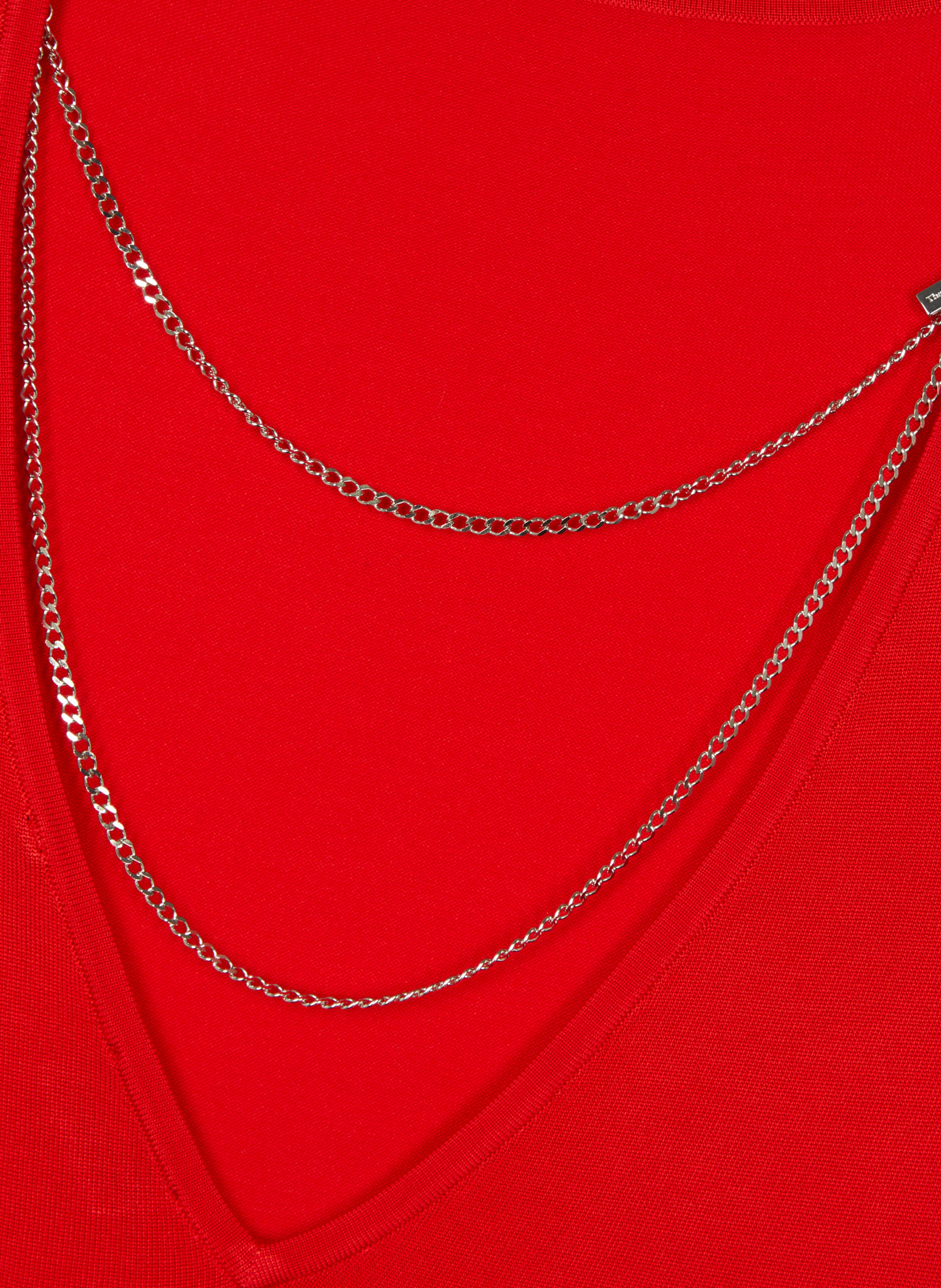 Top en maille avec chaînes THE KOOPLES Rouge