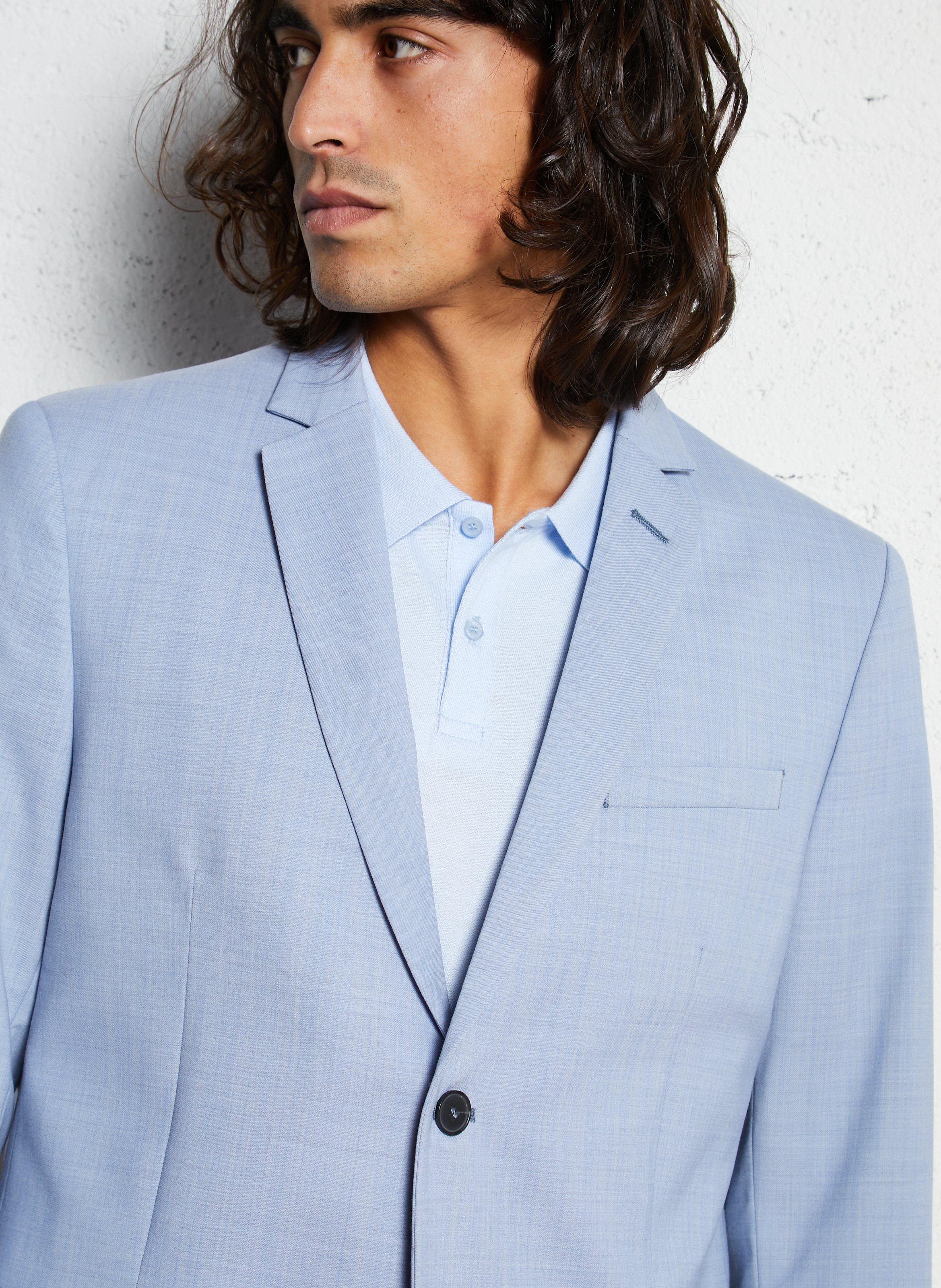 Veste tailleur en laine mélangée IKKS Bleu