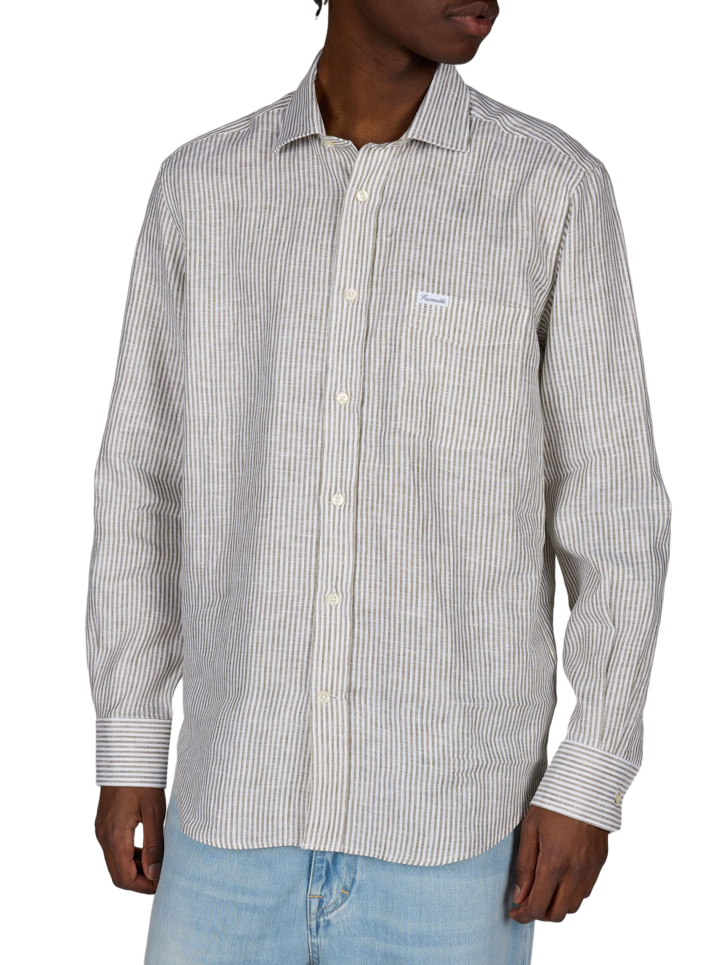 Linen shirt FACONNABLE Green