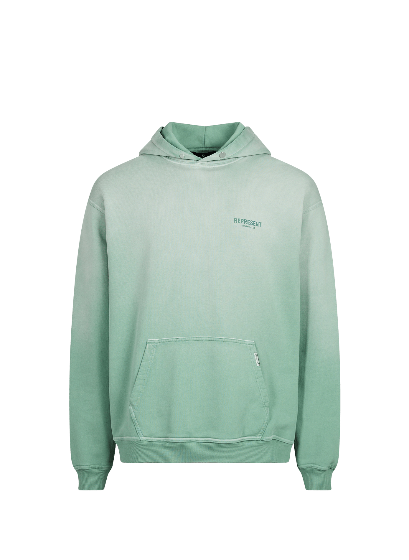 Oversized printed hoodie with hood REPRESENT Green