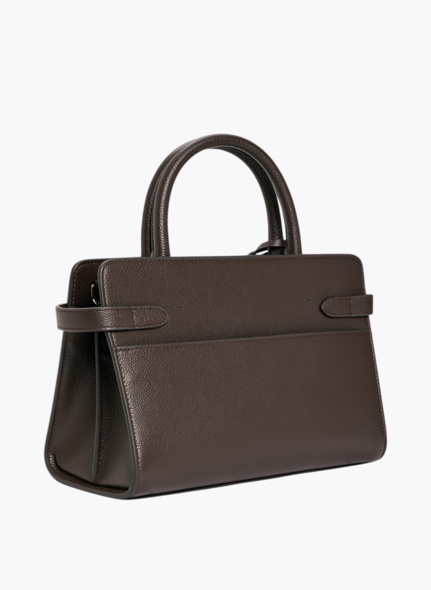 Sac à main moyen modèle emilie en cuir grainé LE TANNEUR Marron