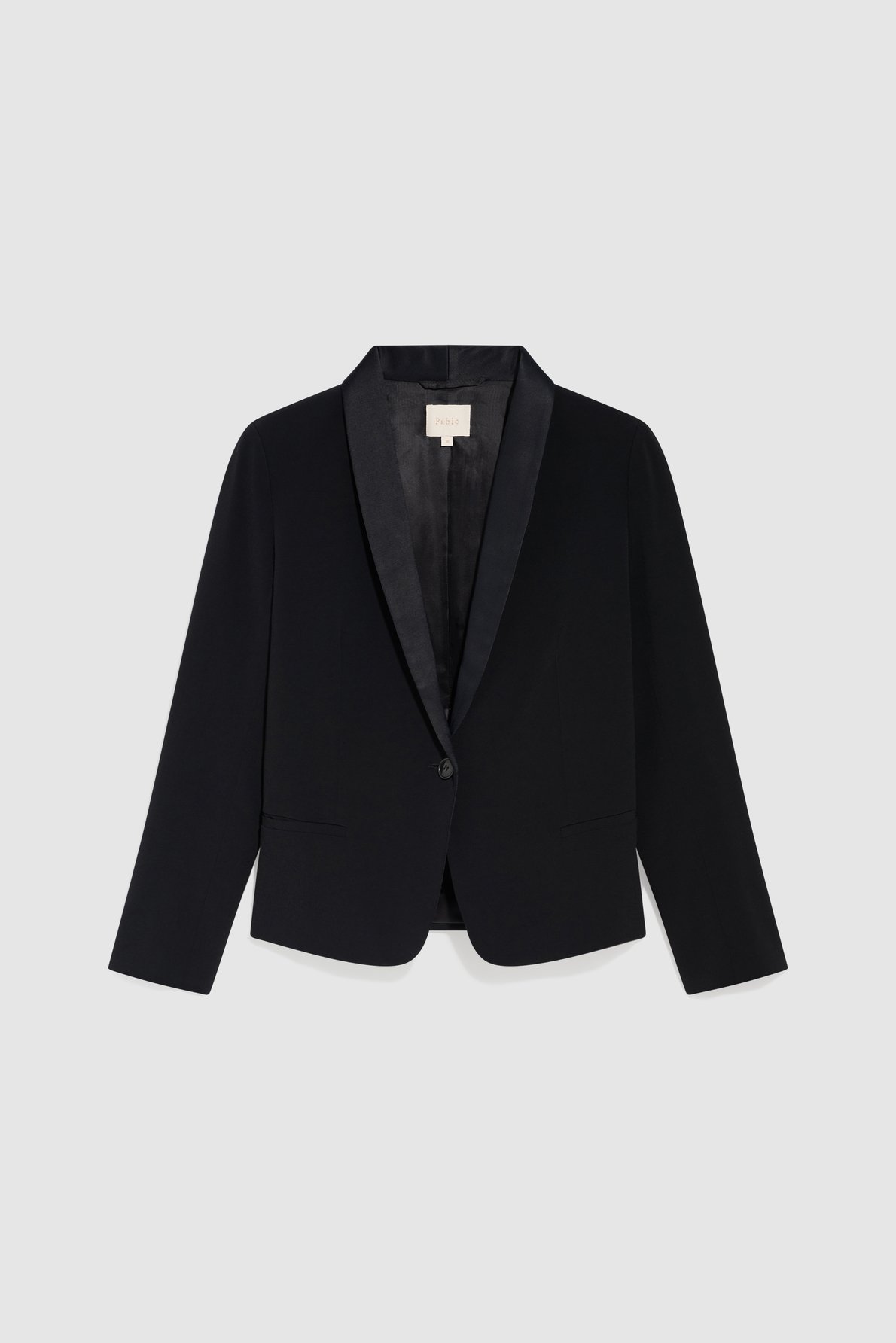 Blazer au col en satin - judy PABLO Noir