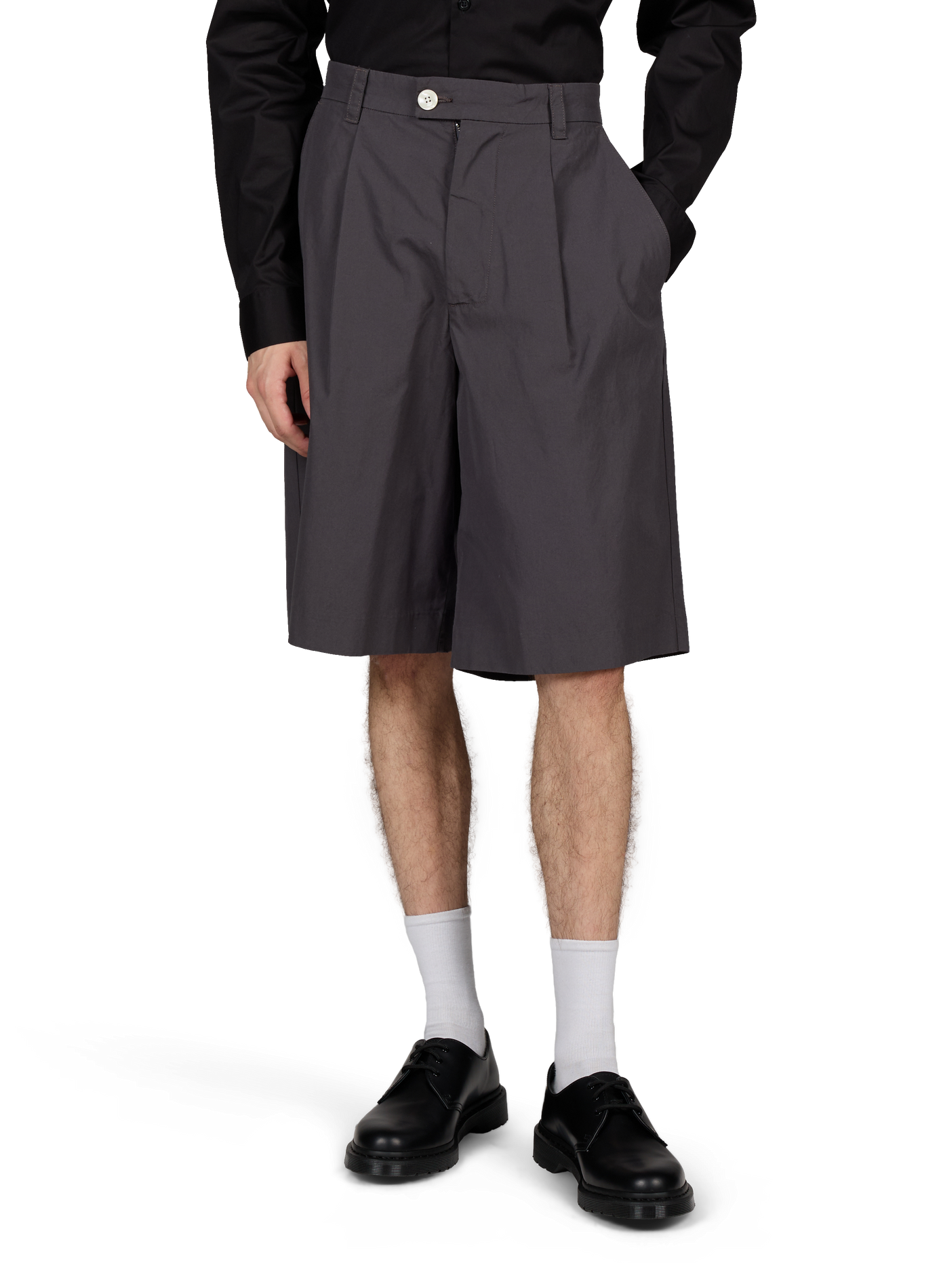Bermudas de algodón rectos ANNARR Gris