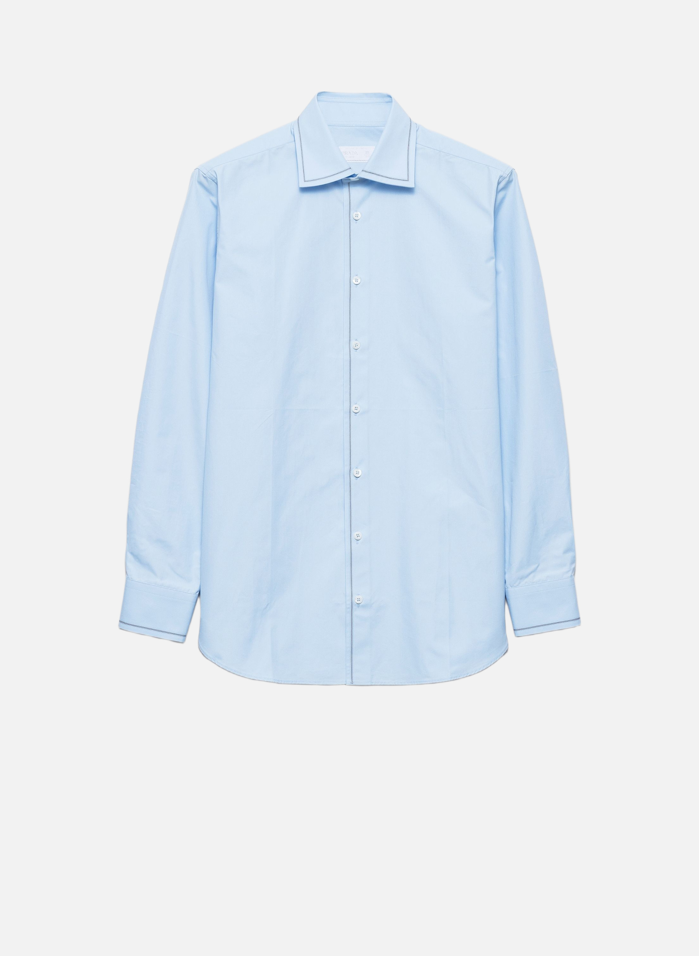 Chemise en coton PRADA Bleu