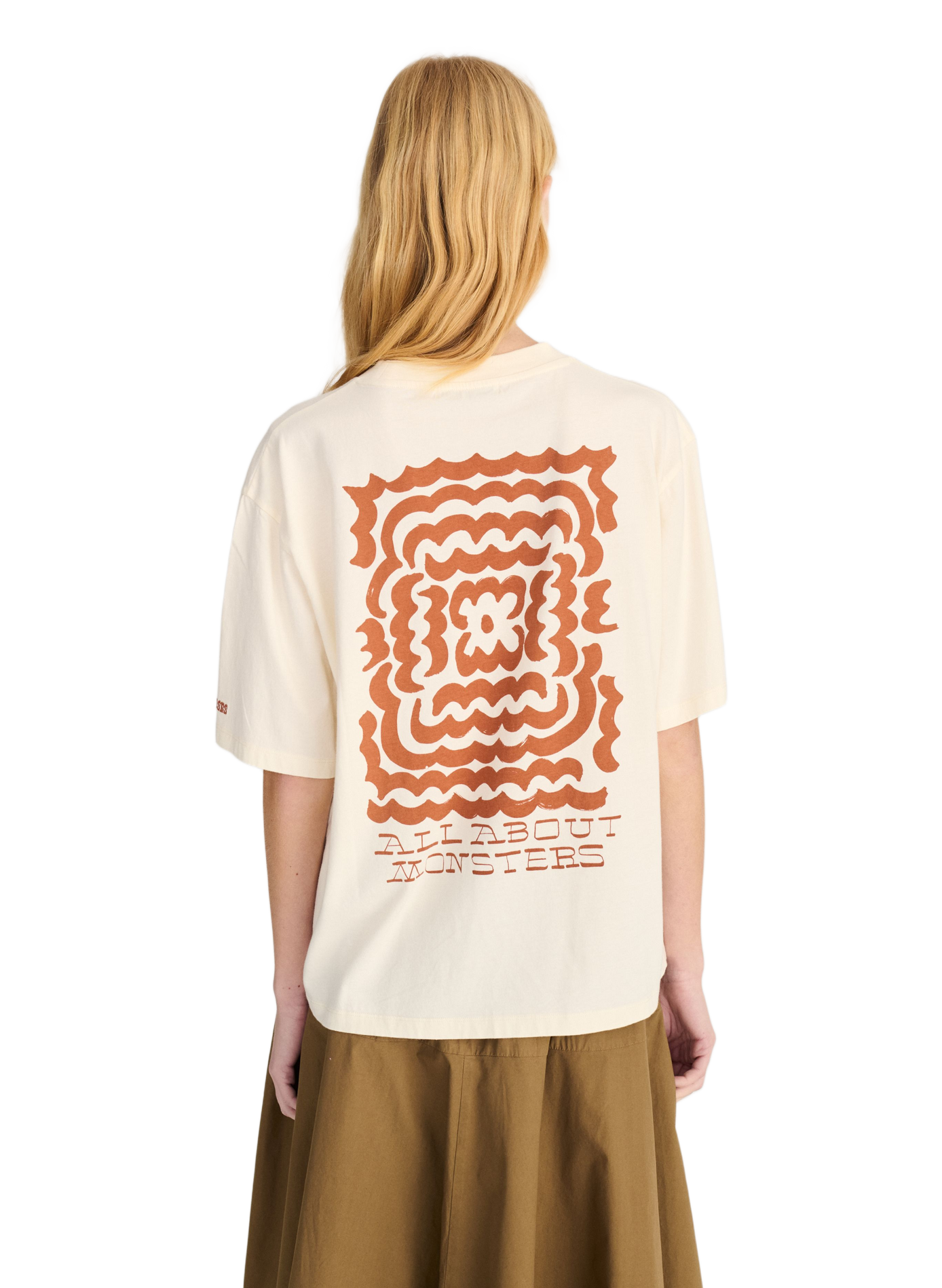 Lässiges T-Shirt mit Bio-Baumwoll-Print BOBO CHOSES Beige