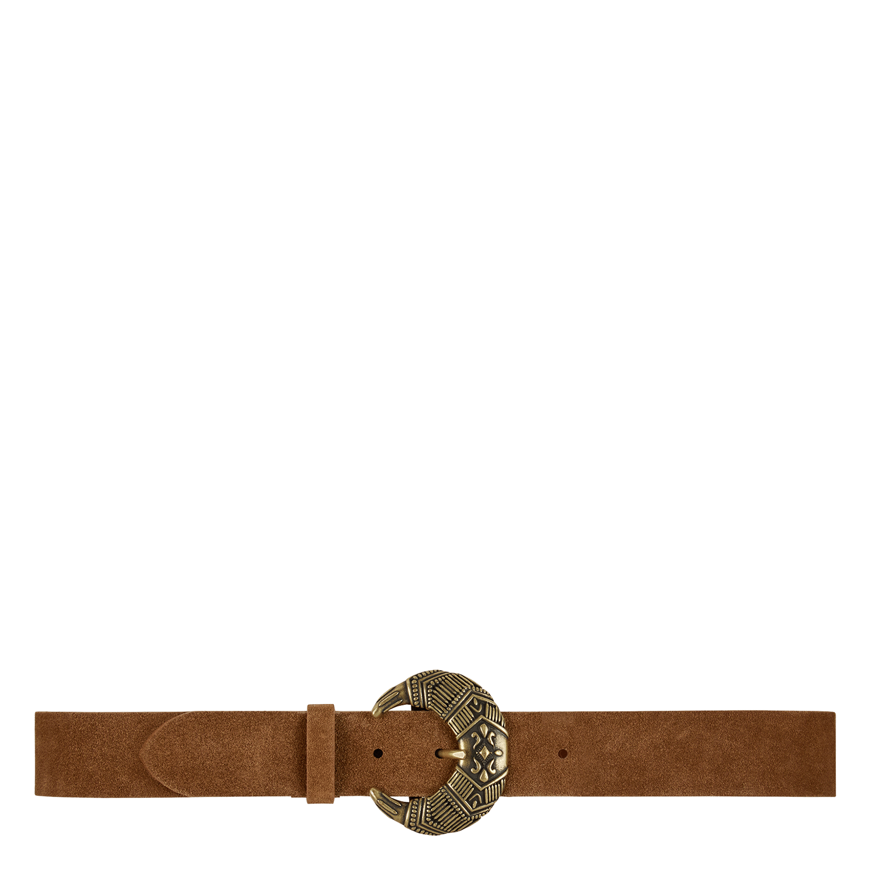 Ceinture en cuir suédé bandy BA&SH Marron