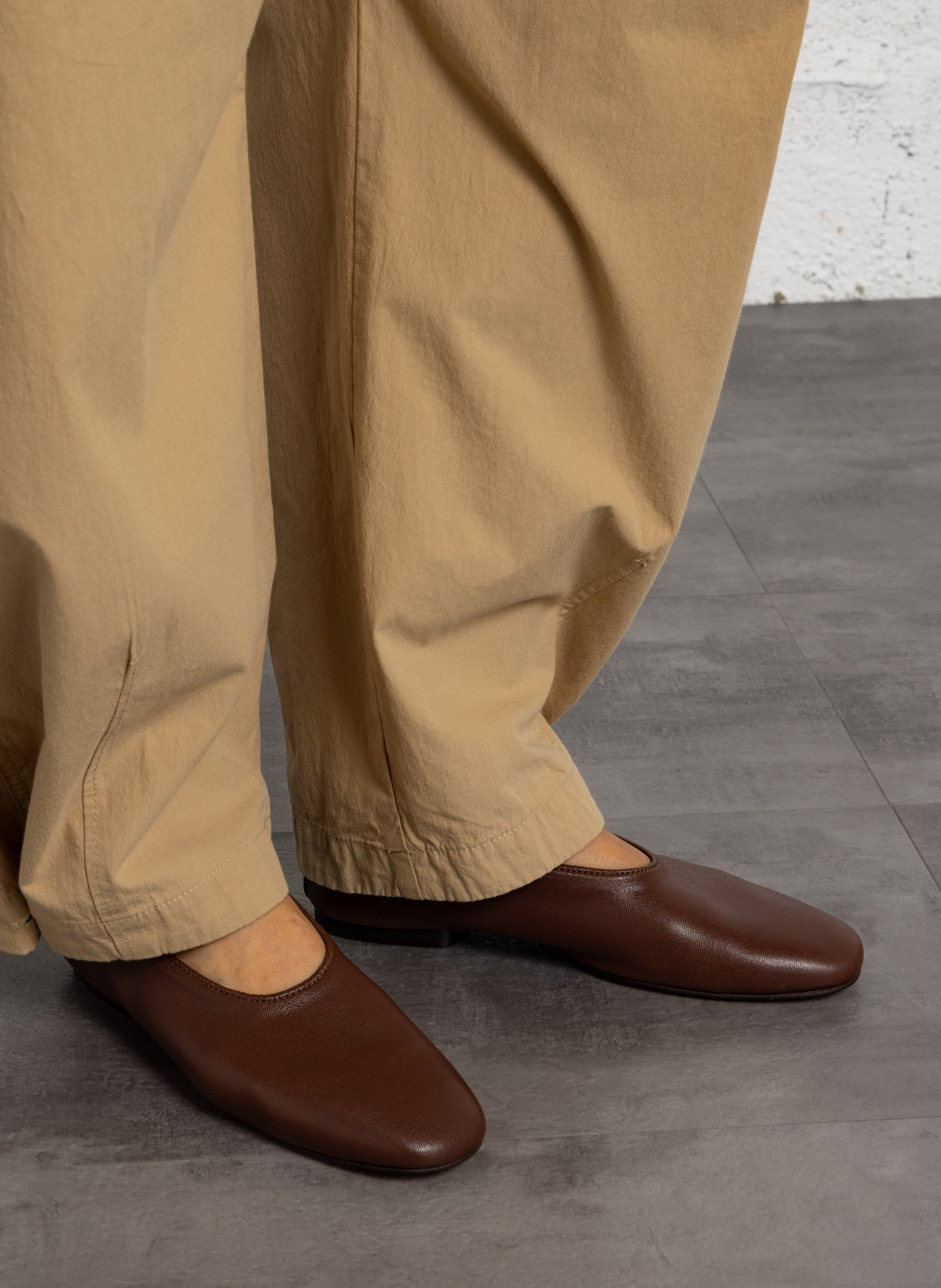 Ballerines en cuir bala | Marron SOEUR Femme