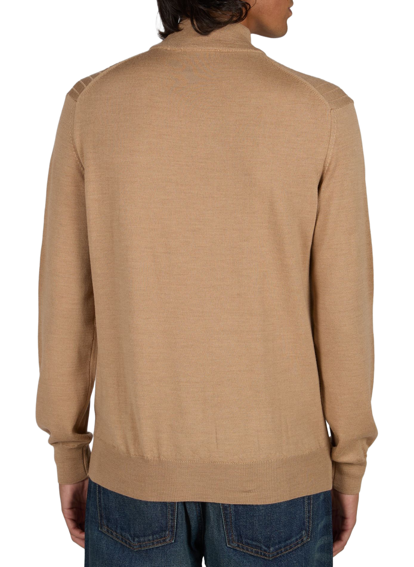 Straight-cut wool high-neck sweater AURELIEN Beige
