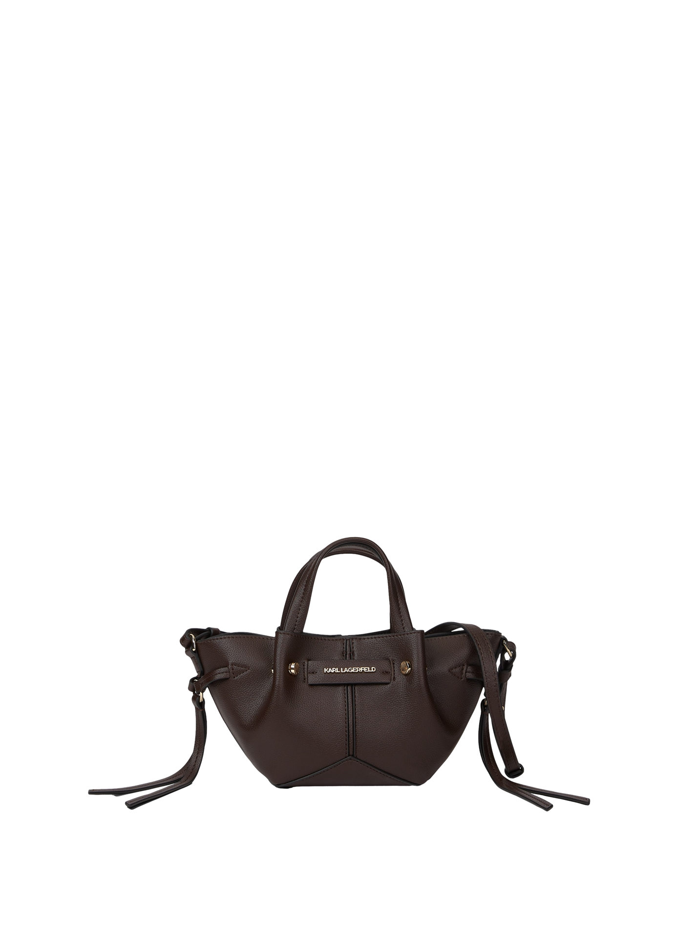Handbag K/Pierced mini KARL LAGERFELD Brown