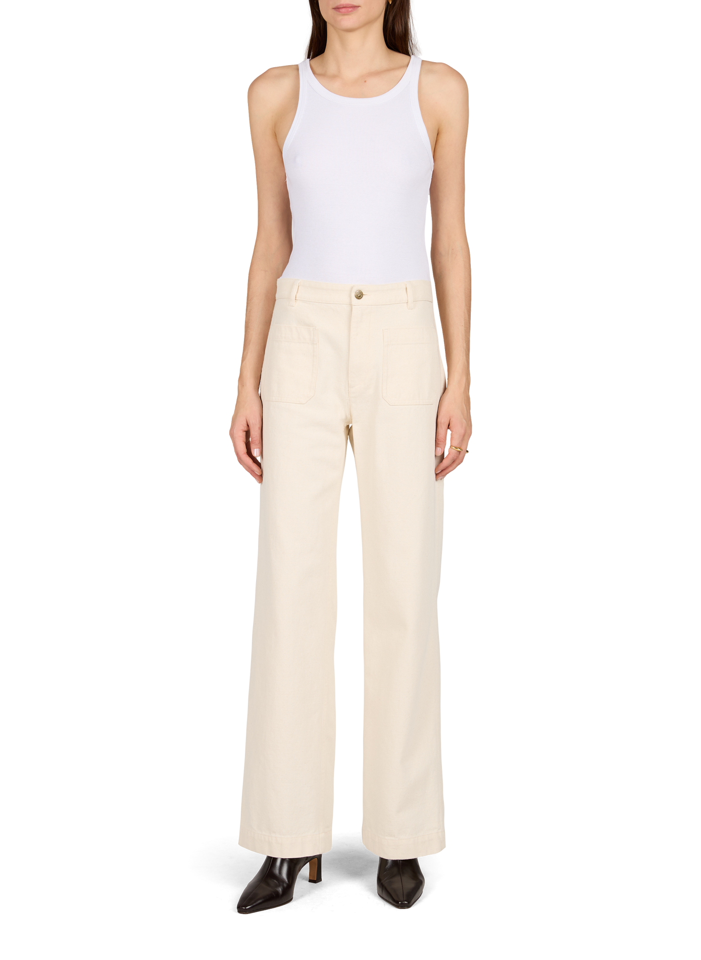 Straight-cut cotton jeans A.P.C. Beige