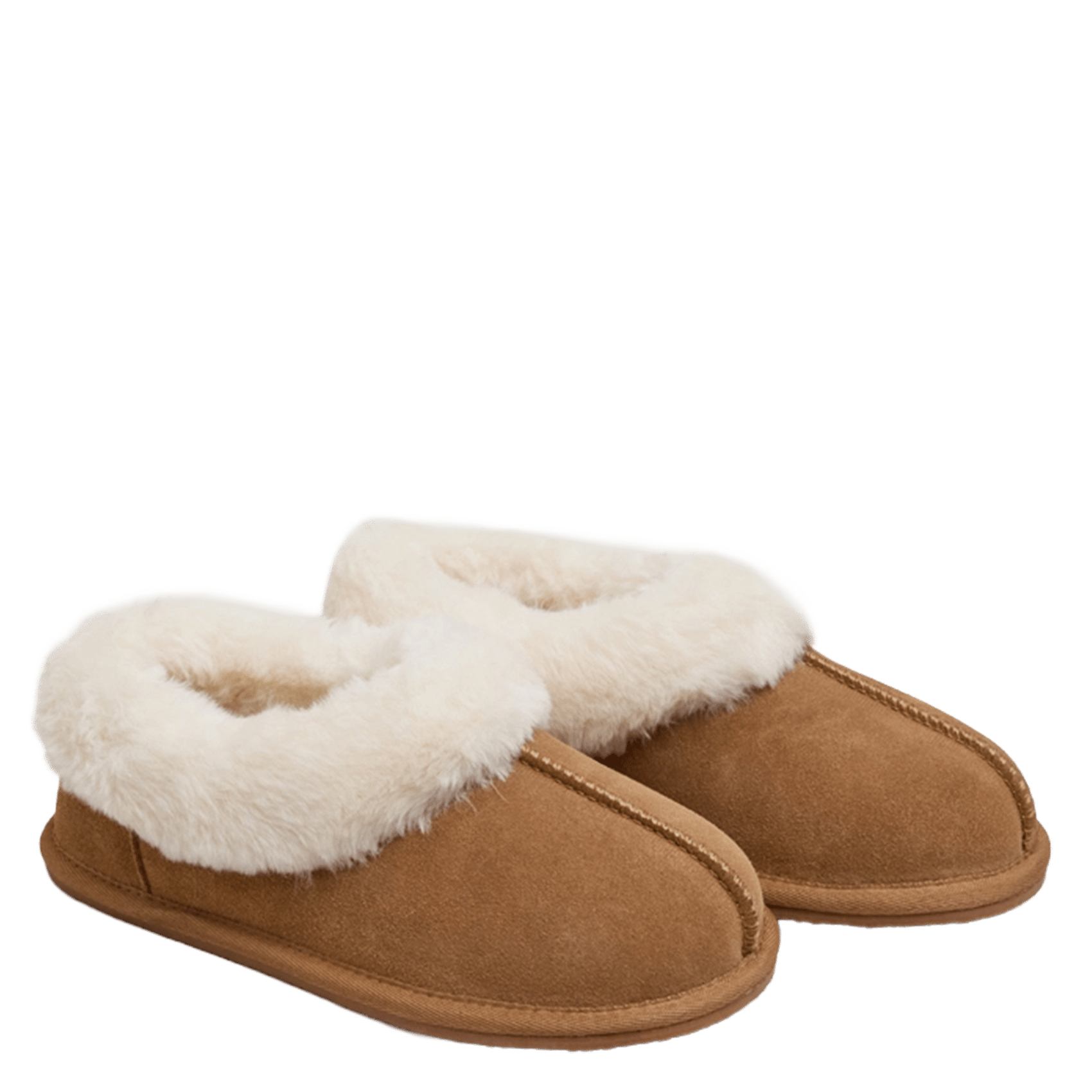 Chaussons bouts ronds en cuir mélangé joyeuse JONAK Marron