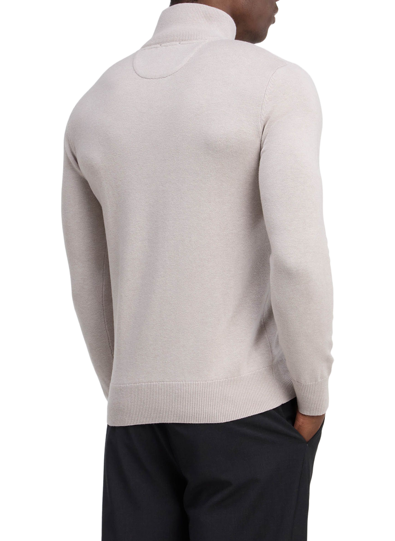 Zip-Up High-Neck Sweater in Wool Blend | Grey EDEN PARK Men