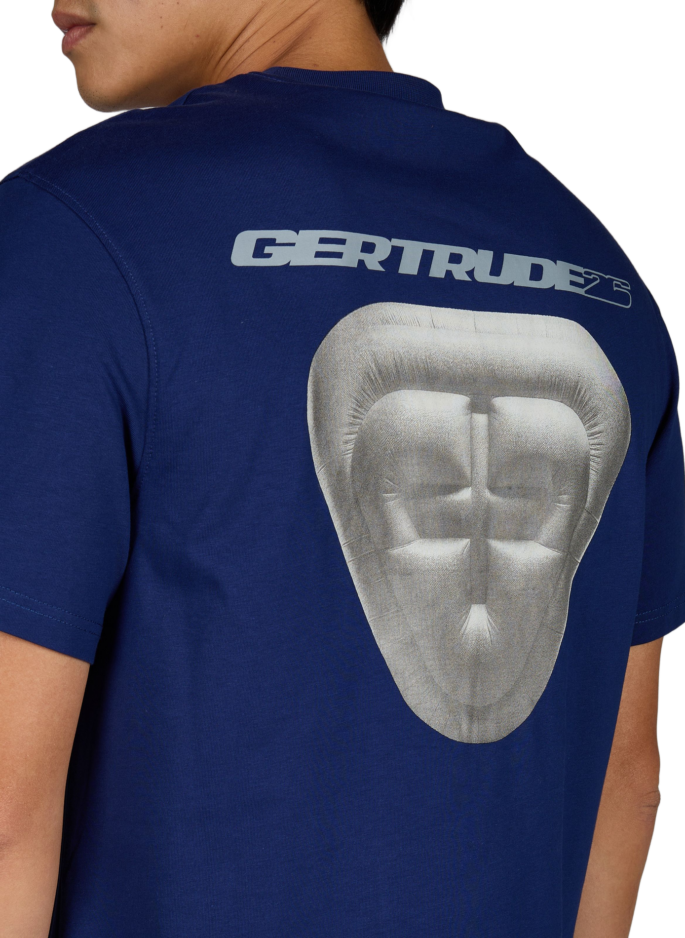 Gerader Baumwoll-T-Shirt GERTRUDE Blau