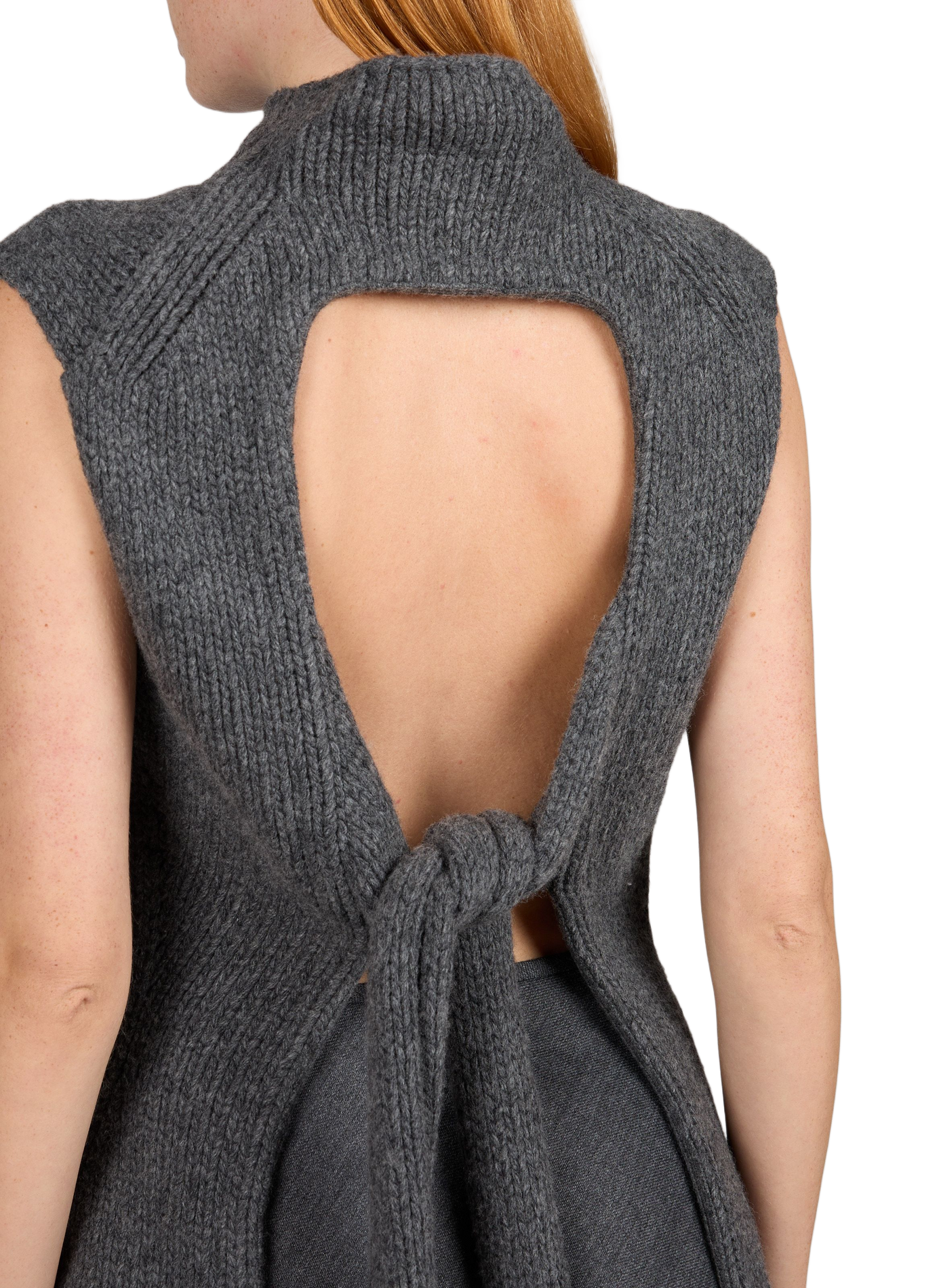 Wollpullover mit Stehkragen aus Merinowolle LE 17 SEPTEMBRE Grau