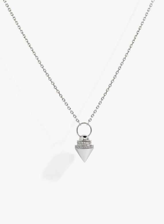 Collier Anyway Pendule en argent  | Argent by STATEMENT Collier Anyway Pendule en argent  Argent