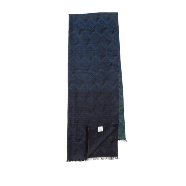 Foulard jacquard en soie mélangée
