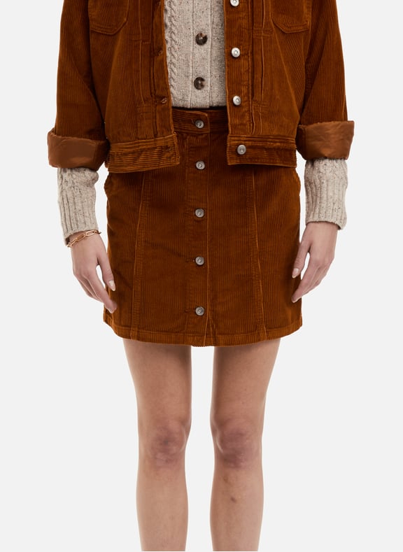 Jupe mini en velours côtelé Marron by DOCKERS DOCKERS Jupe mini en velours côtelé Marron