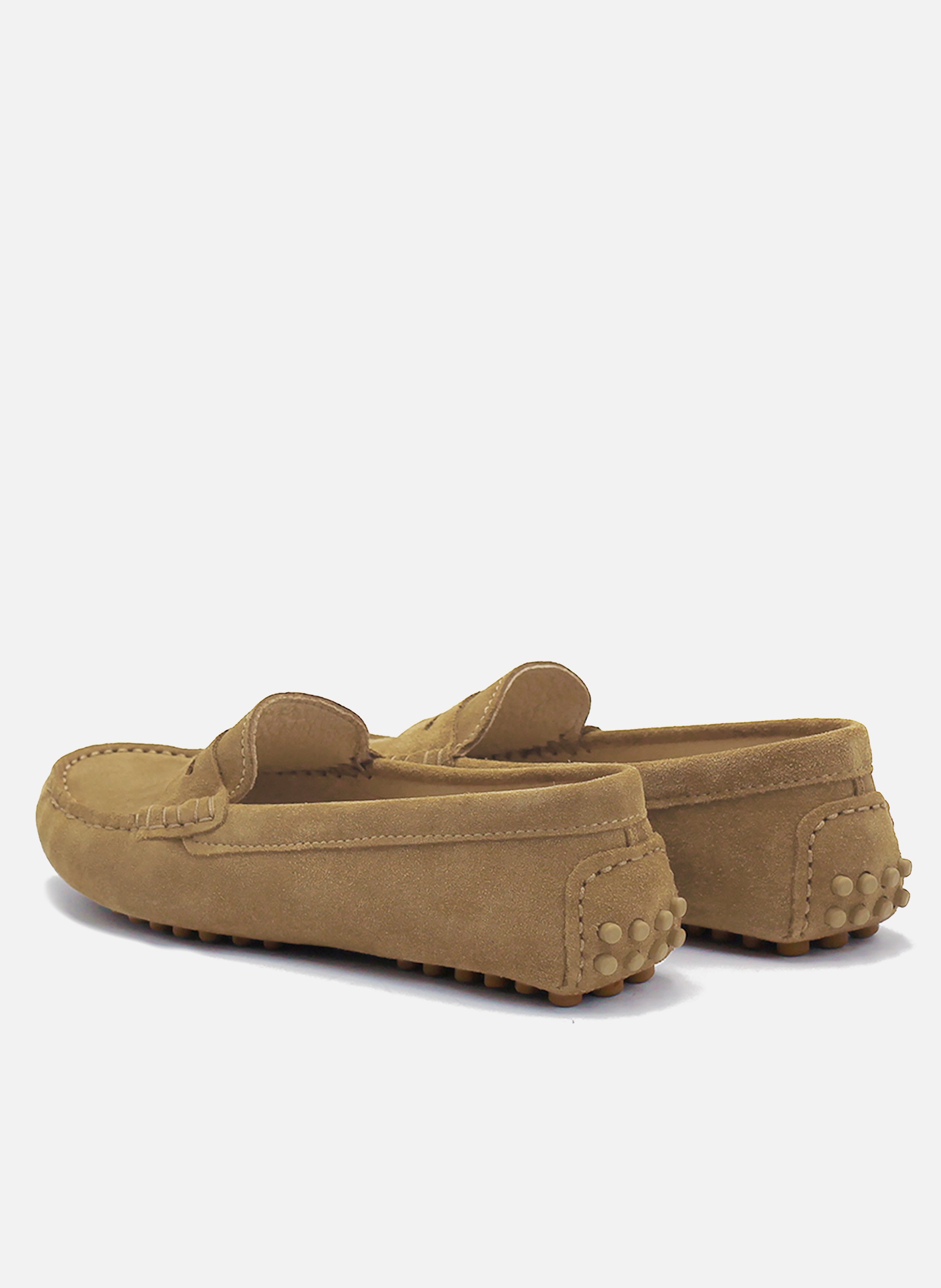 Mocassins femme cuir daim JULES & JENN Marron