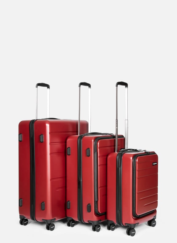 Set de 3 valises cdg - bagages Rouge by LANCASTER LANCASTER Set de 3 valises cdg - bagages Rouge