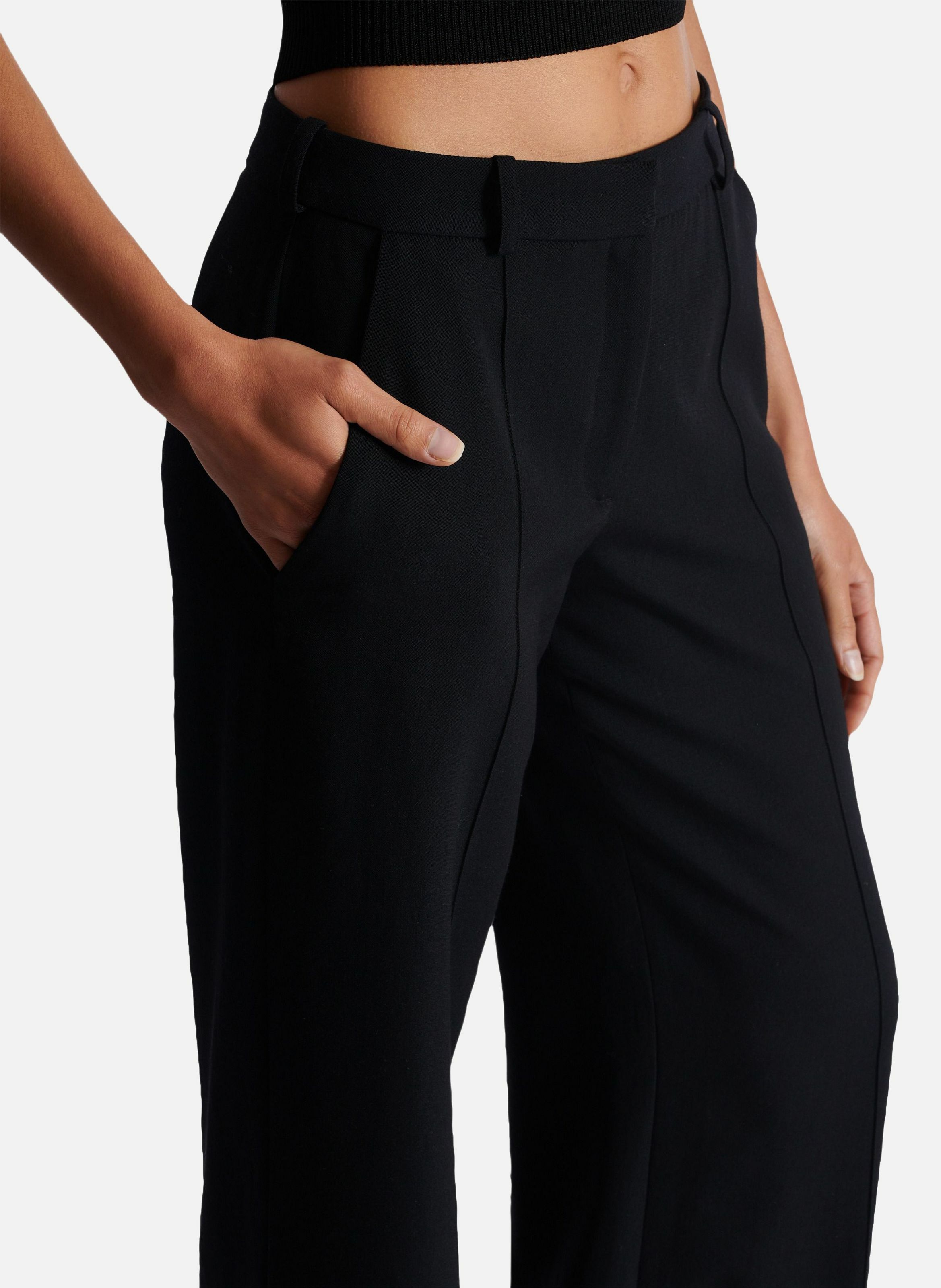 Pantalon de tailleur en grain de poudre BALMAIN Noir