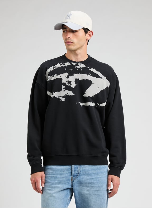 Sweat imprimé en coton Noir by DIESEL DIESEL Sweat imprimé en coton Noir
