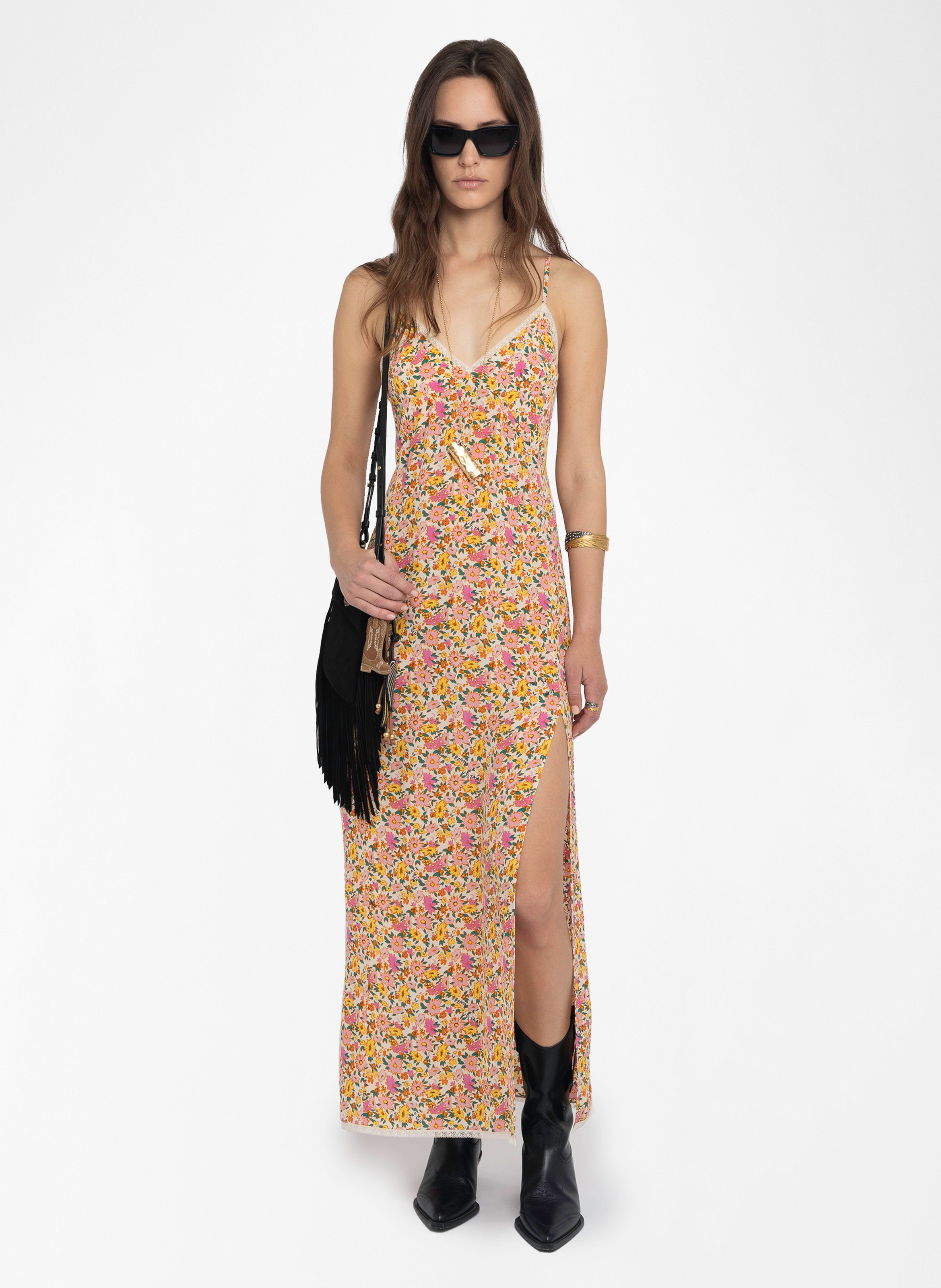 Robe longue imprimée ramelil ZADIG&VOLTAIRE Blanc