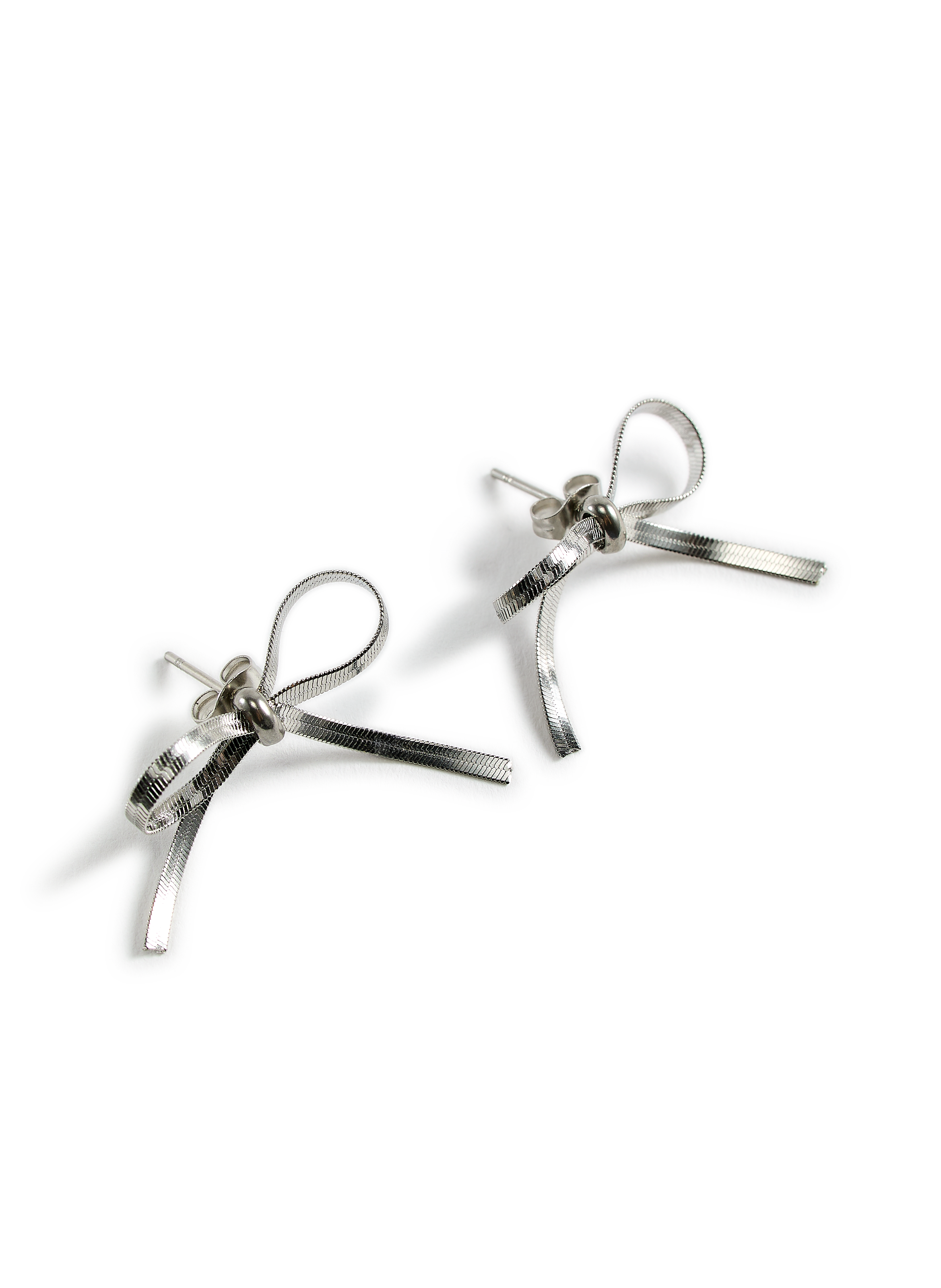 Bow earrings AU PRINTEMPS PARIS Silver