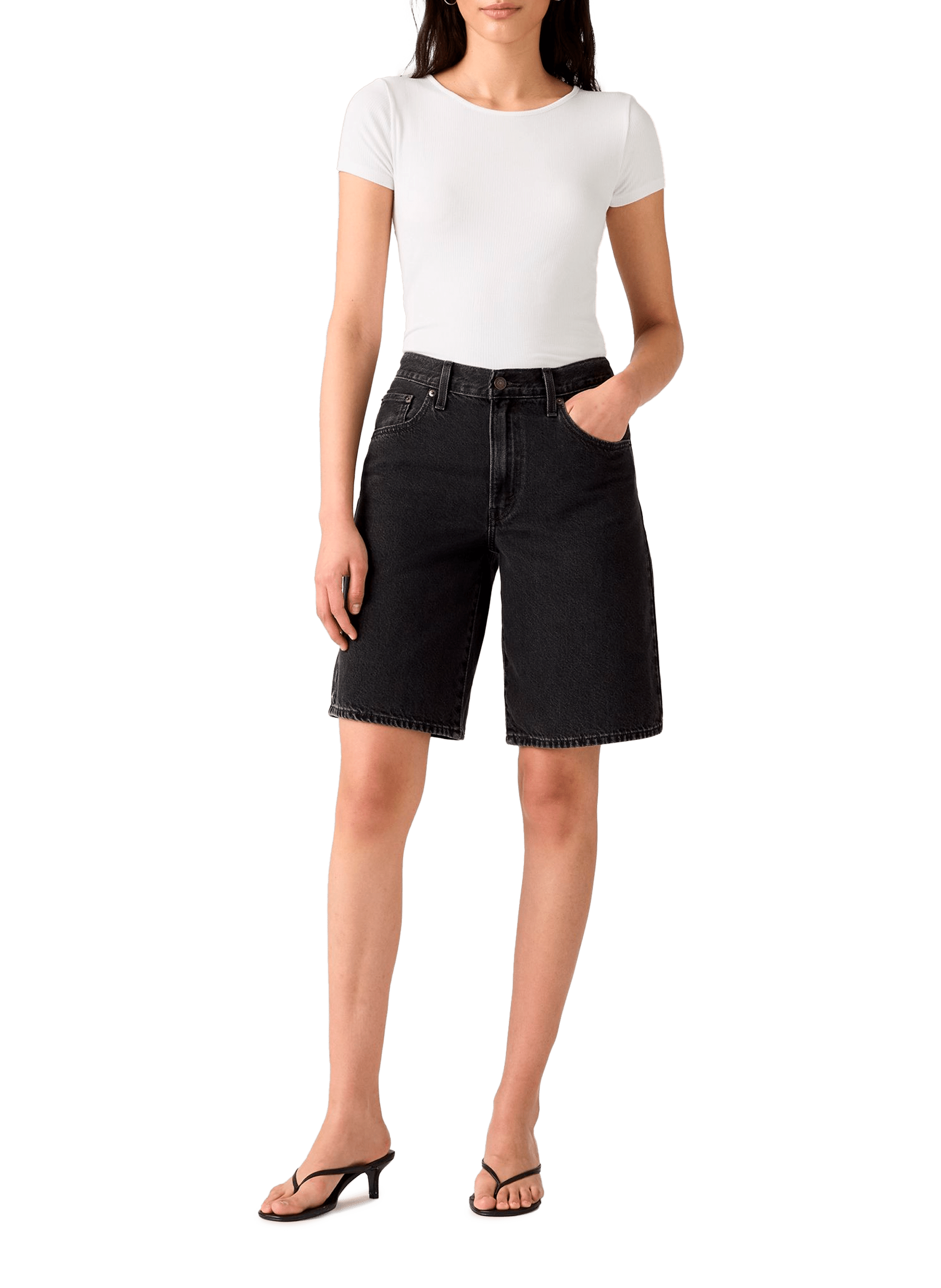 Bermuda ample en jean LEVI'S Noir