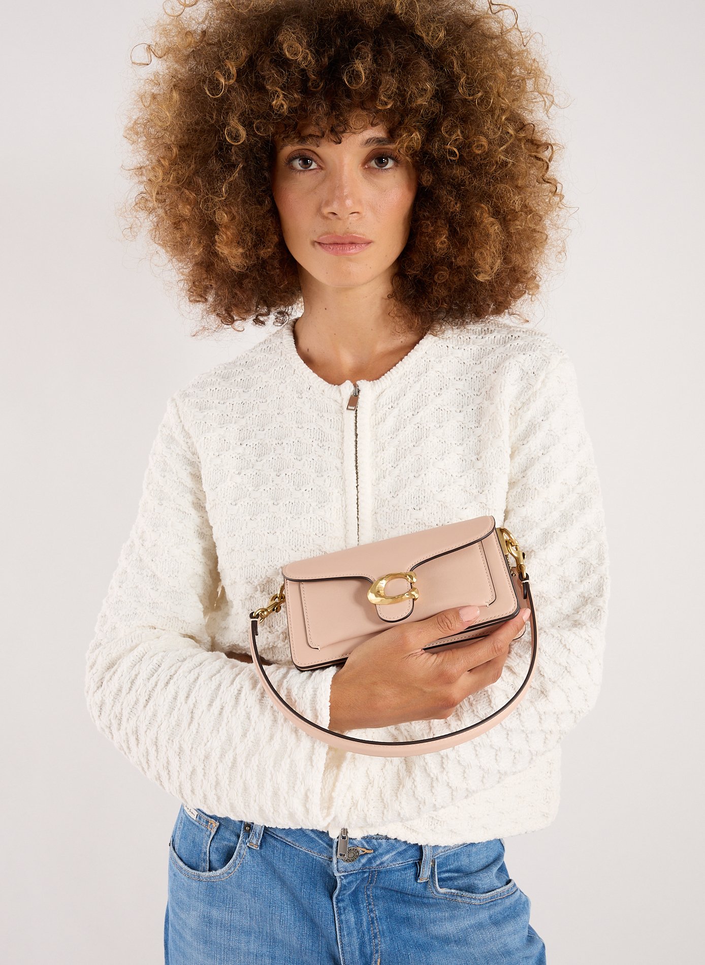 Sac Tabby 20 en cuir  COACH Beige