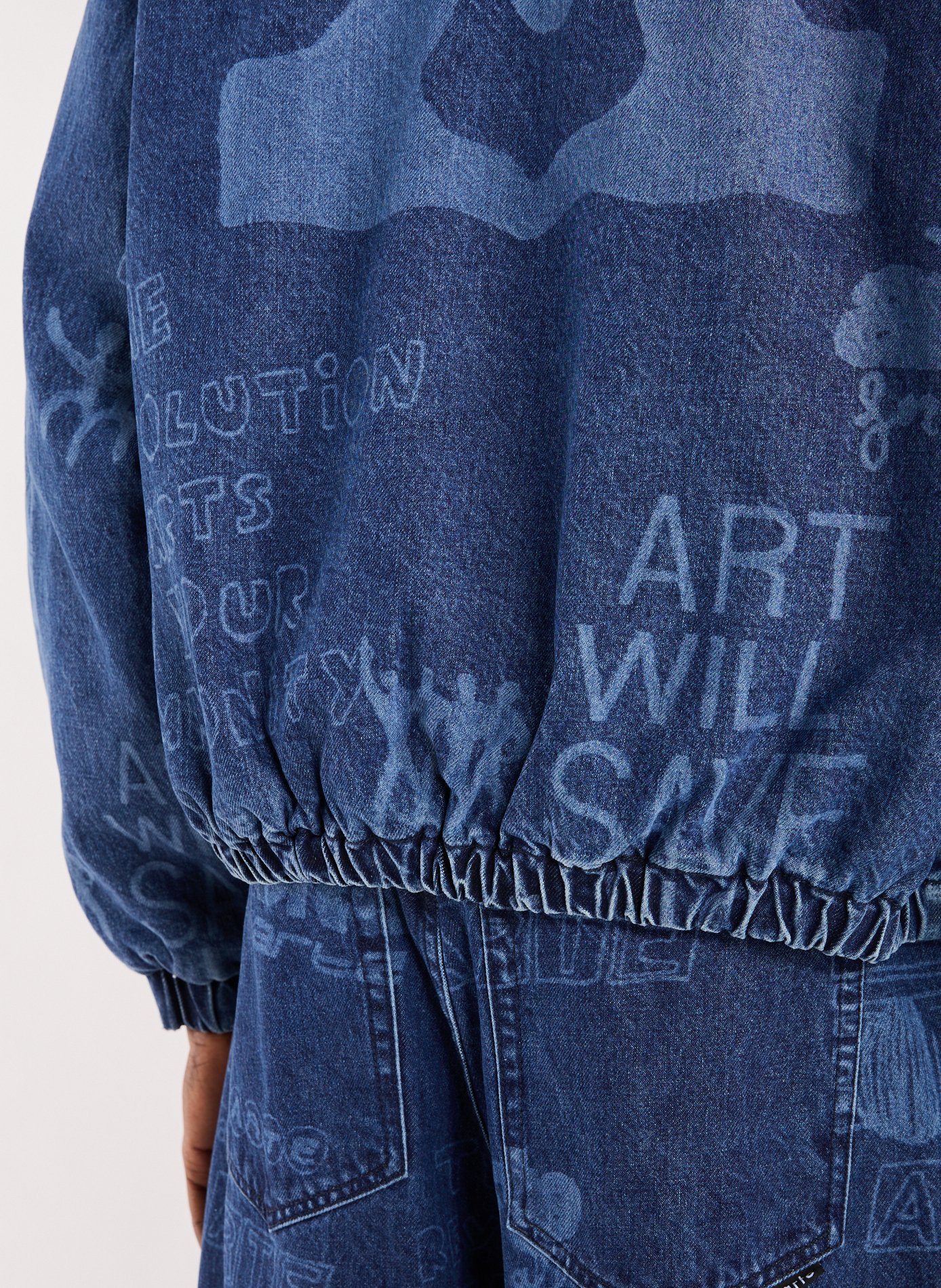 Oversized cotton hooded jacket ARTE ANTWERP Blue