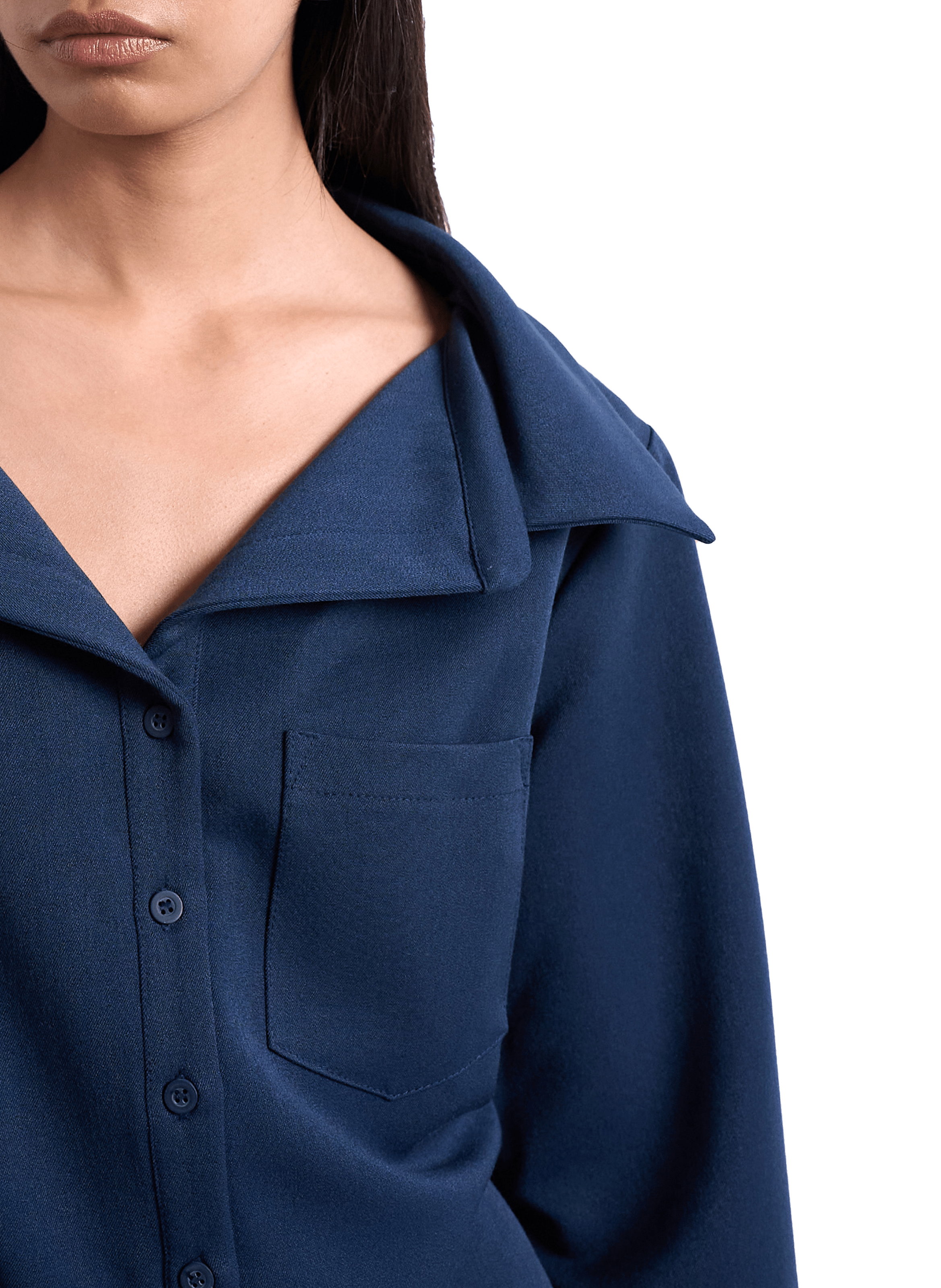 Cotton shirt TOPSHOP Blue