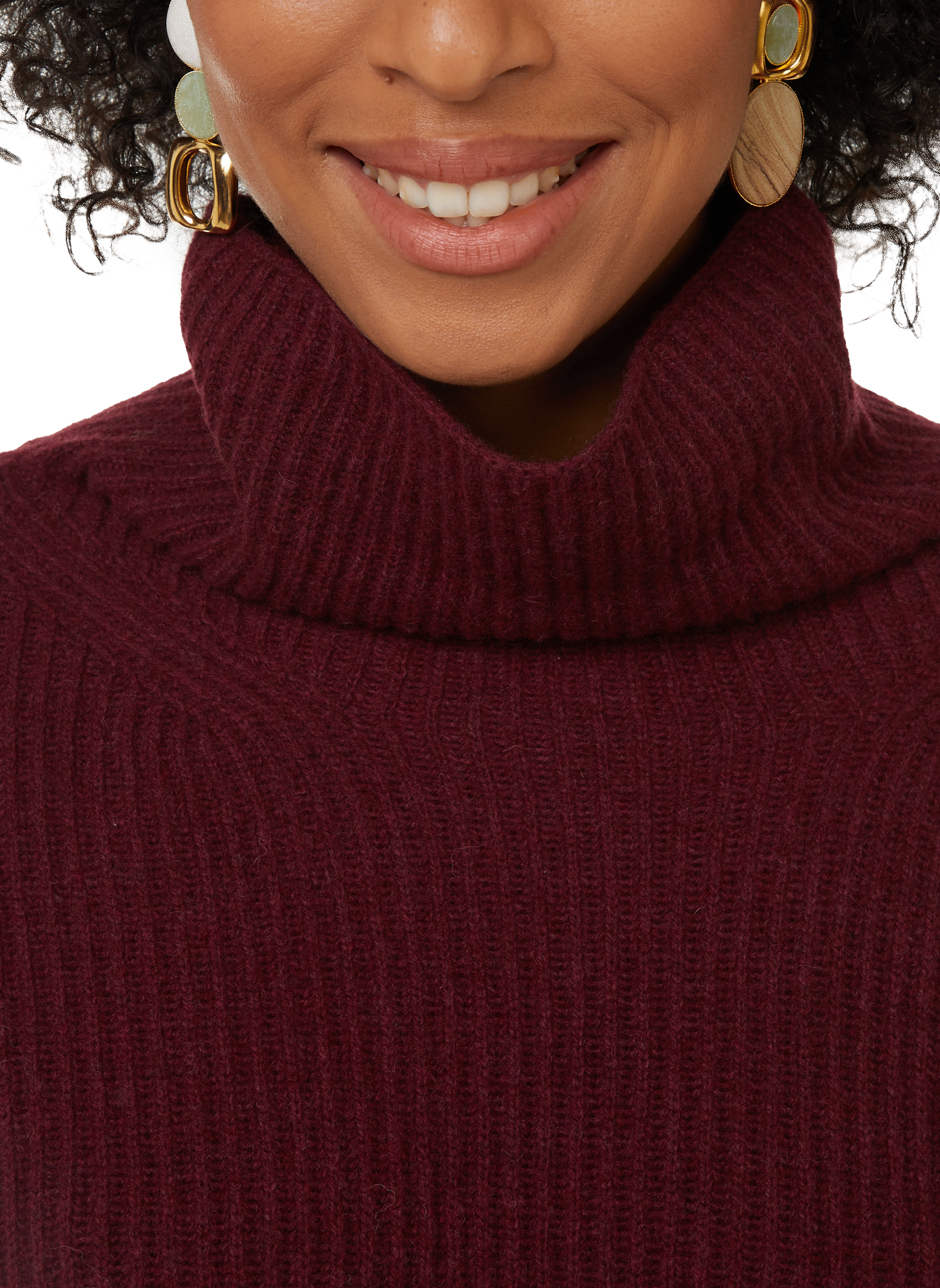 Pull à col montant SAISON 1865 Rouge