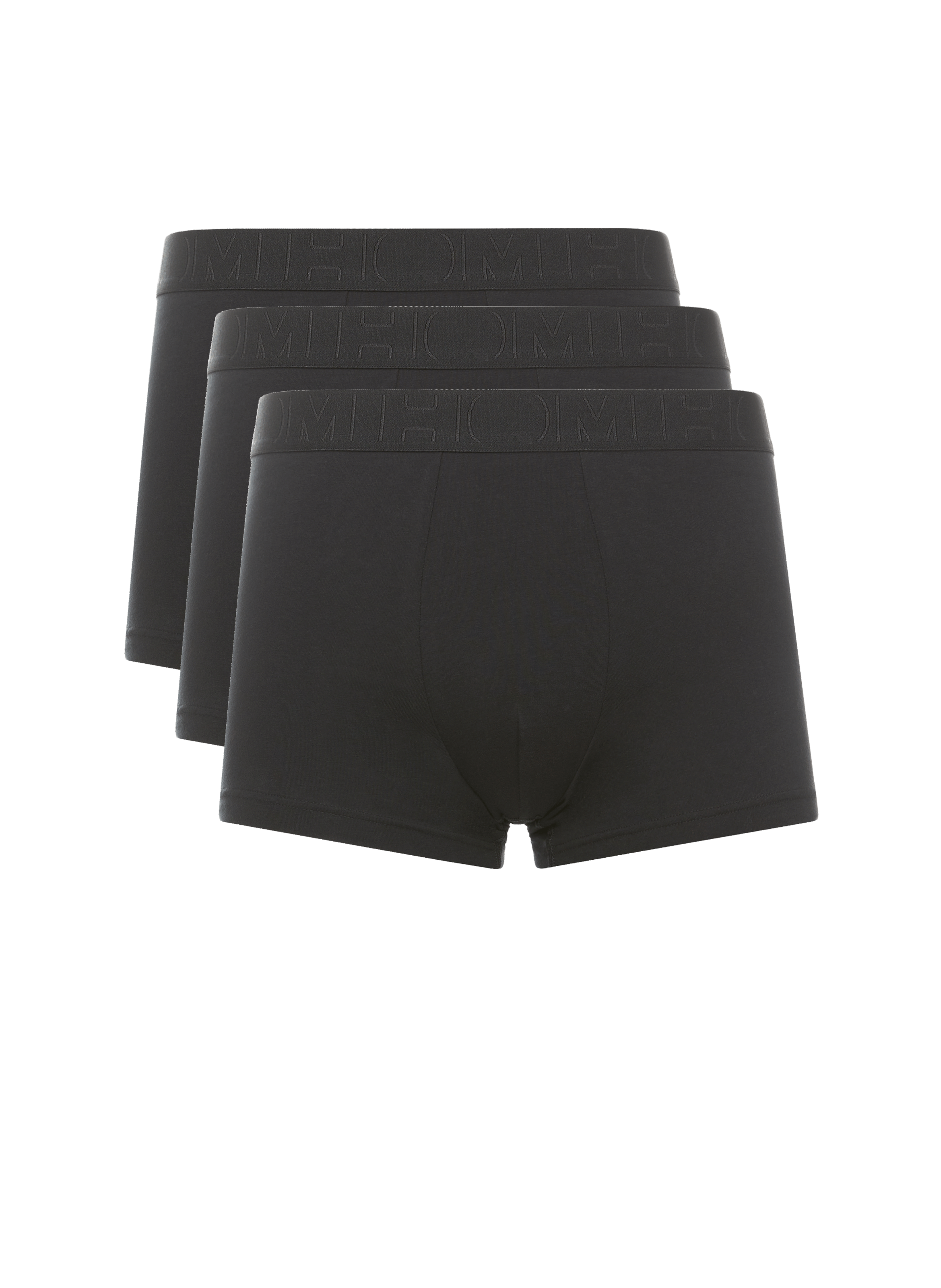 HOM Set of three stretch-cotton boxers Black