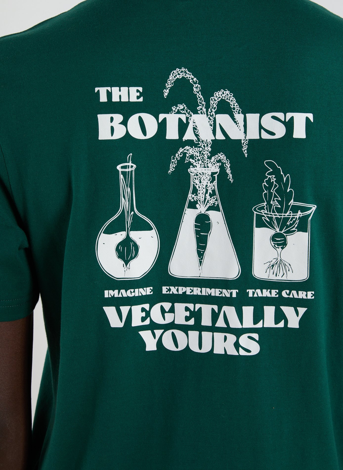 Printed cotton blend T-Shirt FAGUO Green