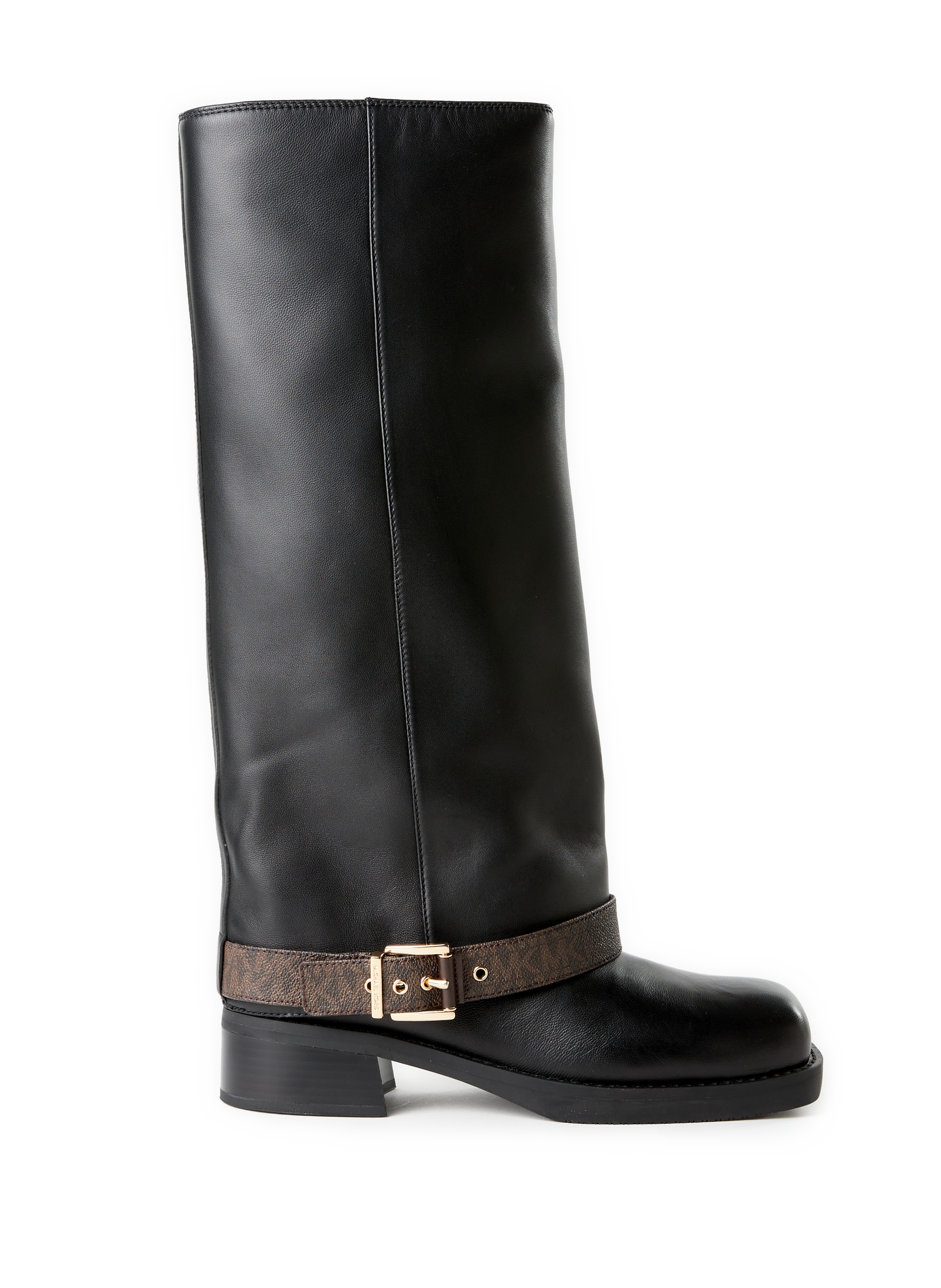 MICHAEL KORS Botte Colby à logo Signature en cuir Noir