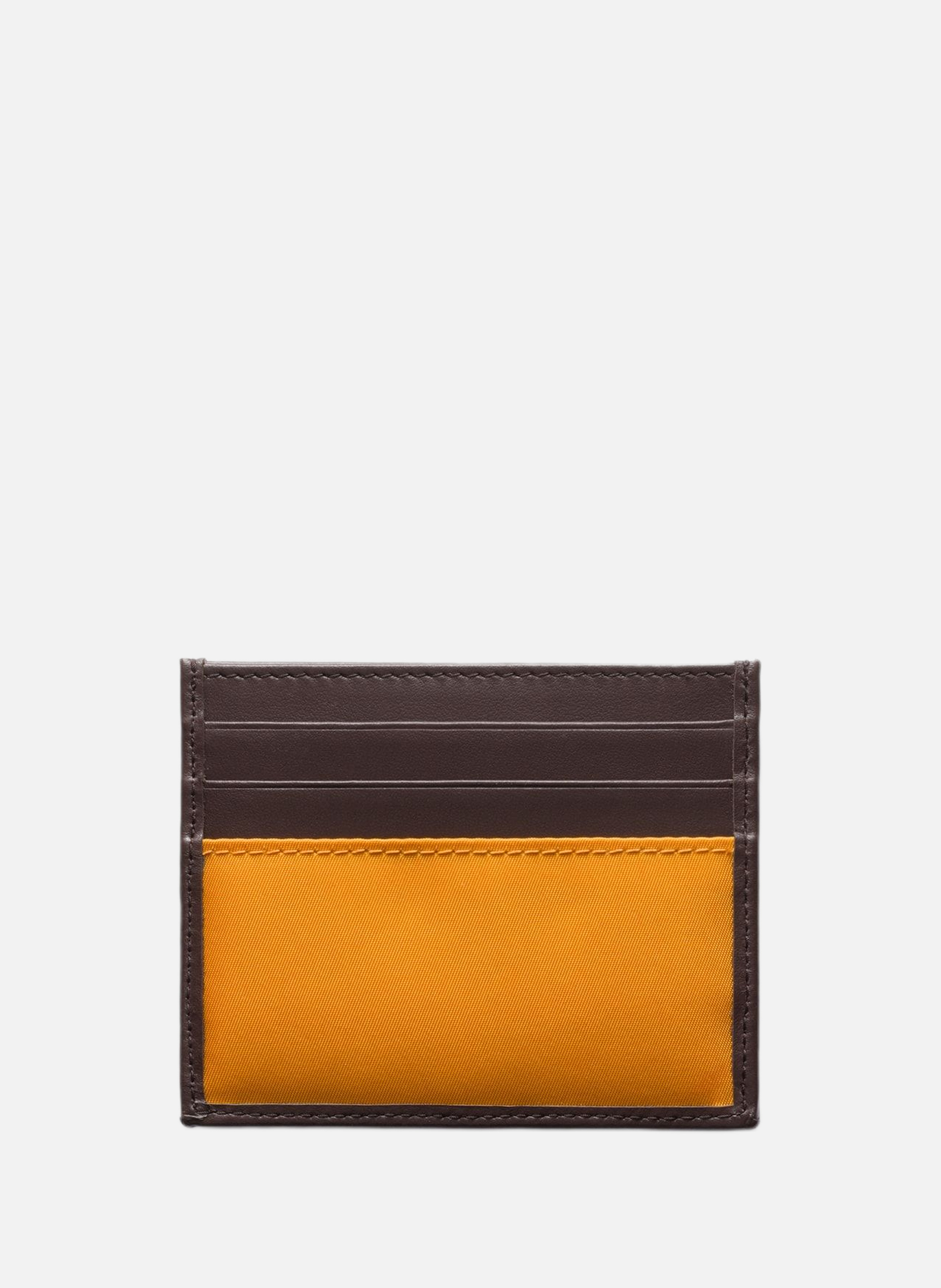 Porte-cartes prada speedrock en re-nylon et cuir PRADA Orange