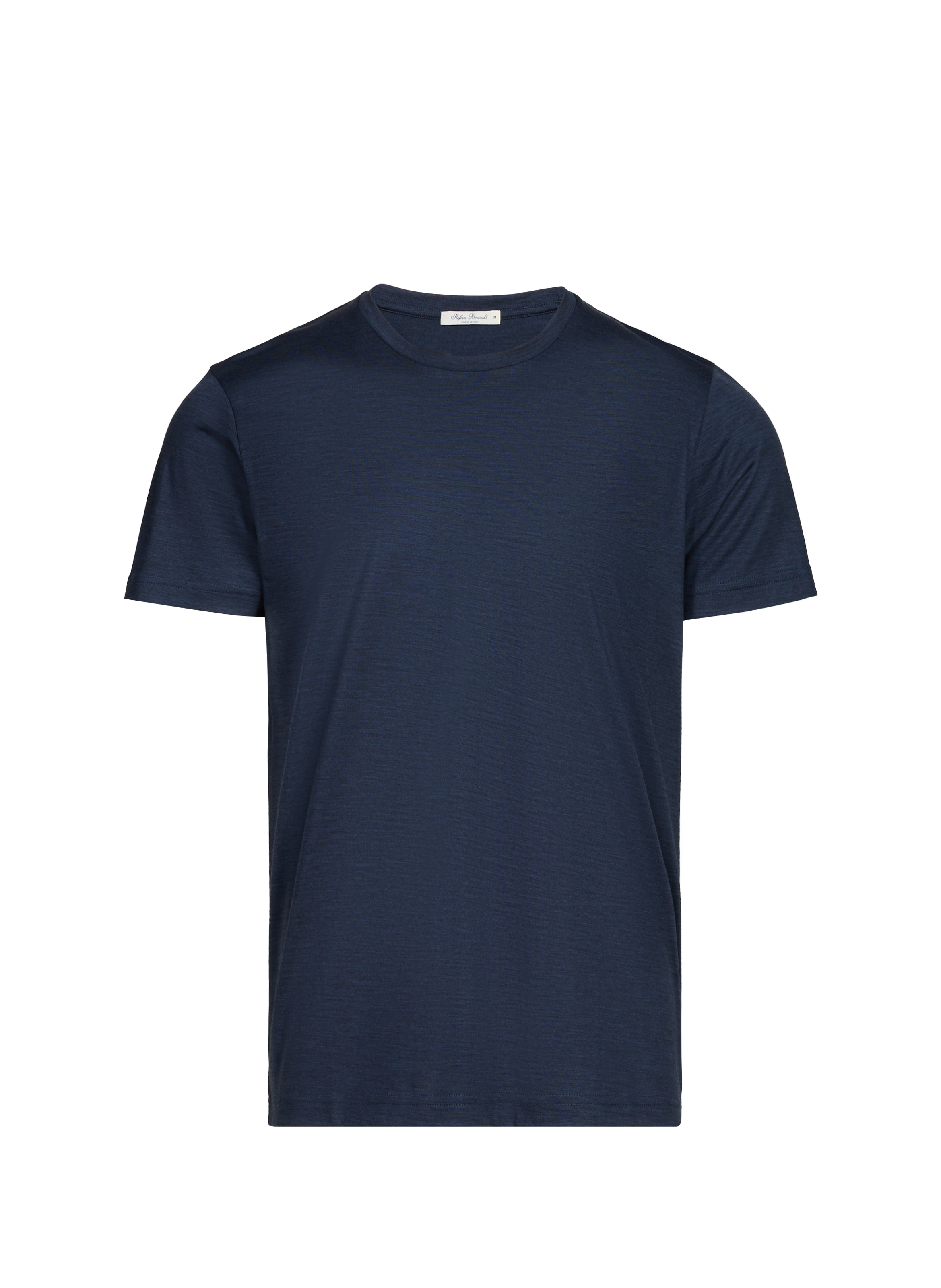 STEFAN BRANDT Straight short-sleeved merino wool T-shirt Blue