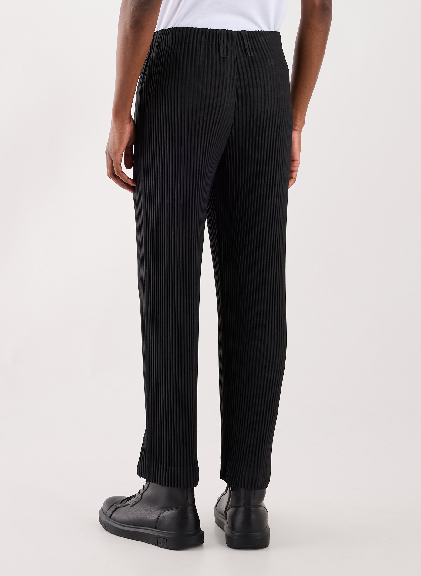 Pleated straight pants HOMME PLISSE ISSEY MIYAKE Black