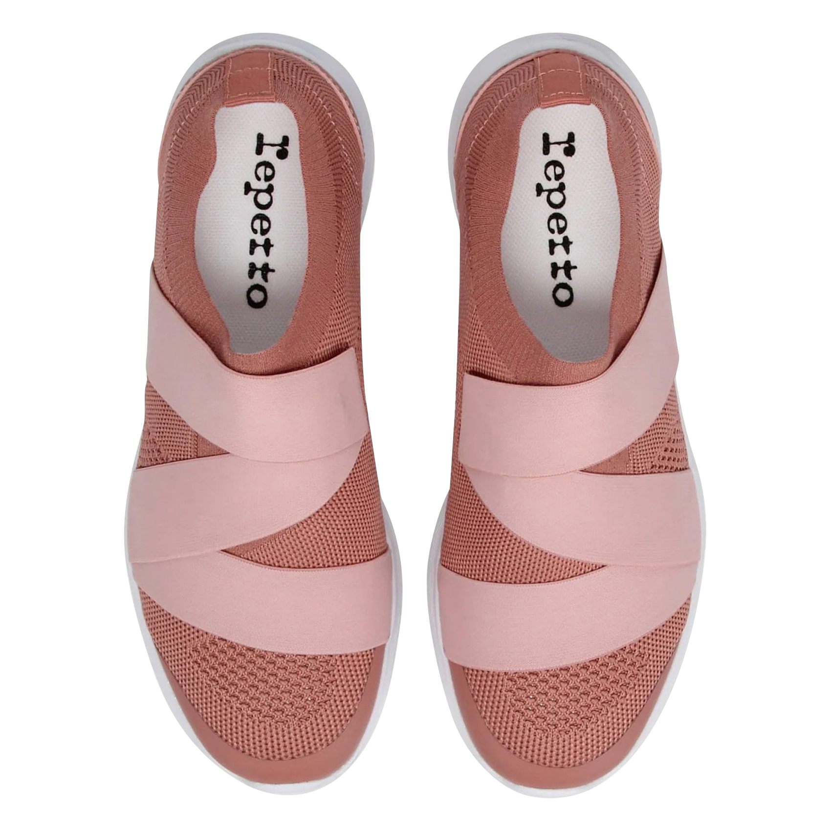 Baskets basses en maille stretch REPETTO Rose