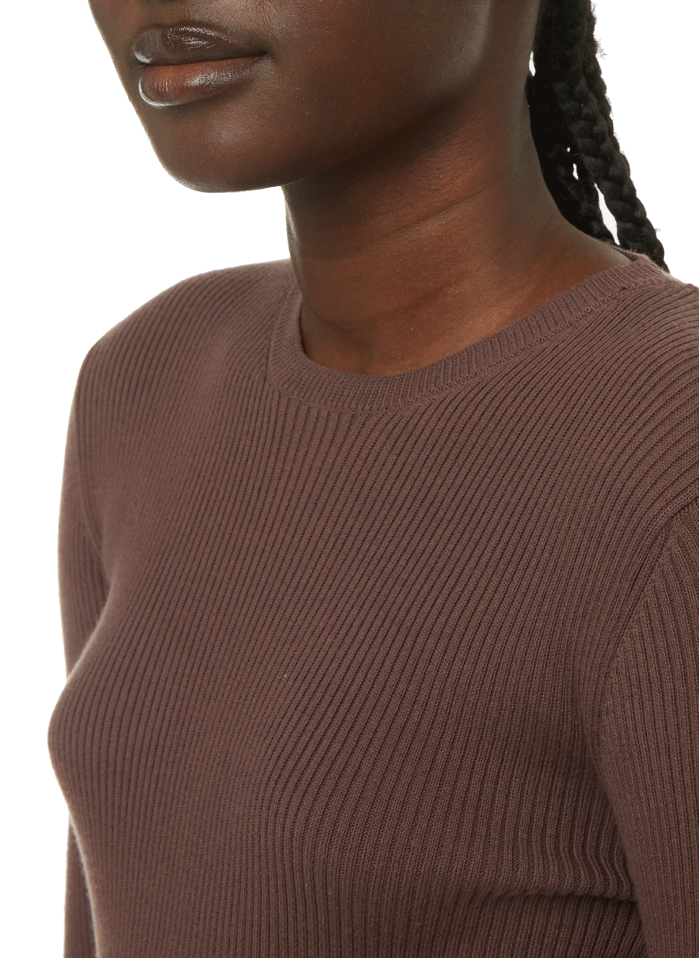 Pull côtelé en coton SAISON 1865 Marron