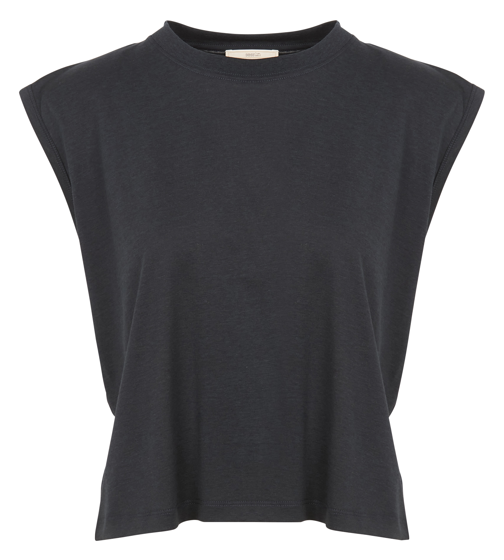 Tee-shirt ample col rond à épaulettes dee SESSUN Gris