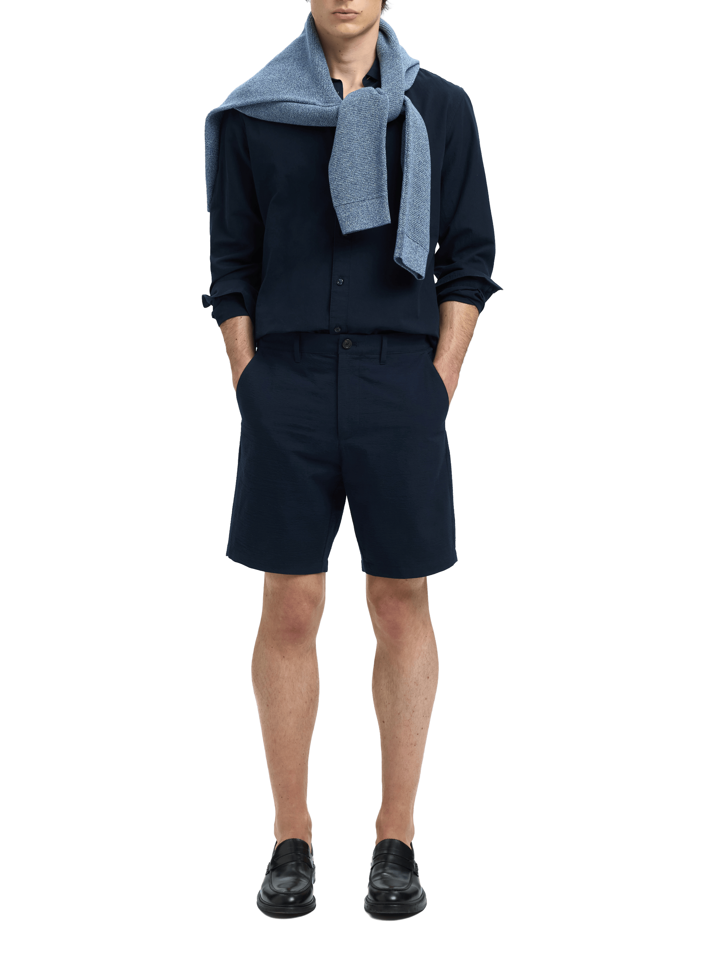 Cotton Shorts SELECTED Blue