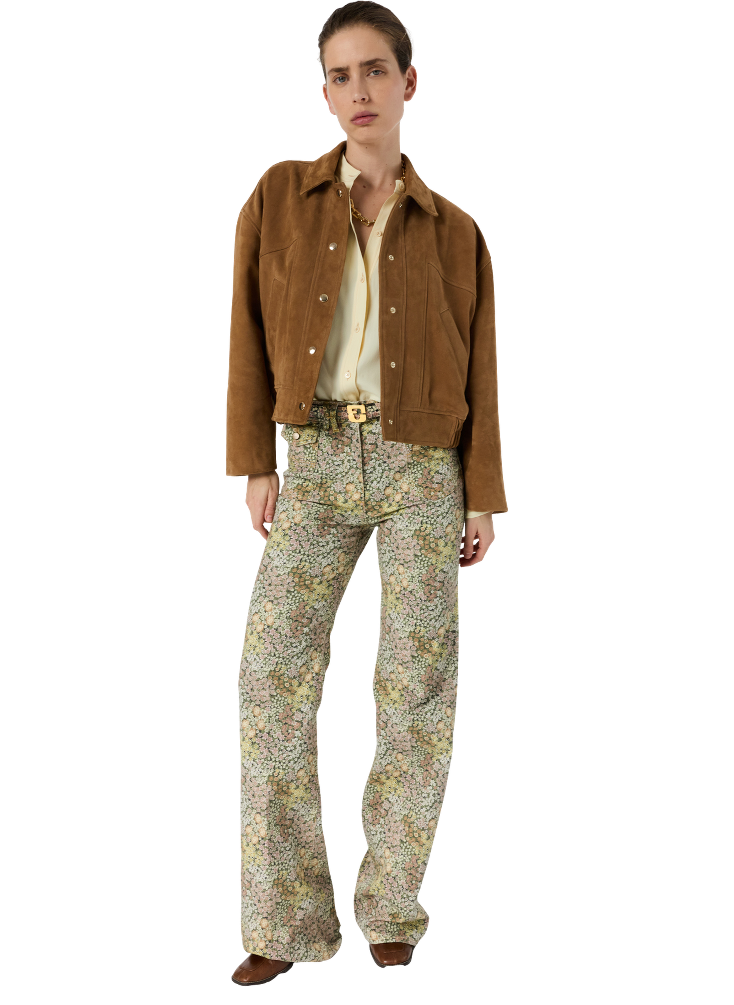 Jean flare à fleurs - anna GERARD DAREL Rose