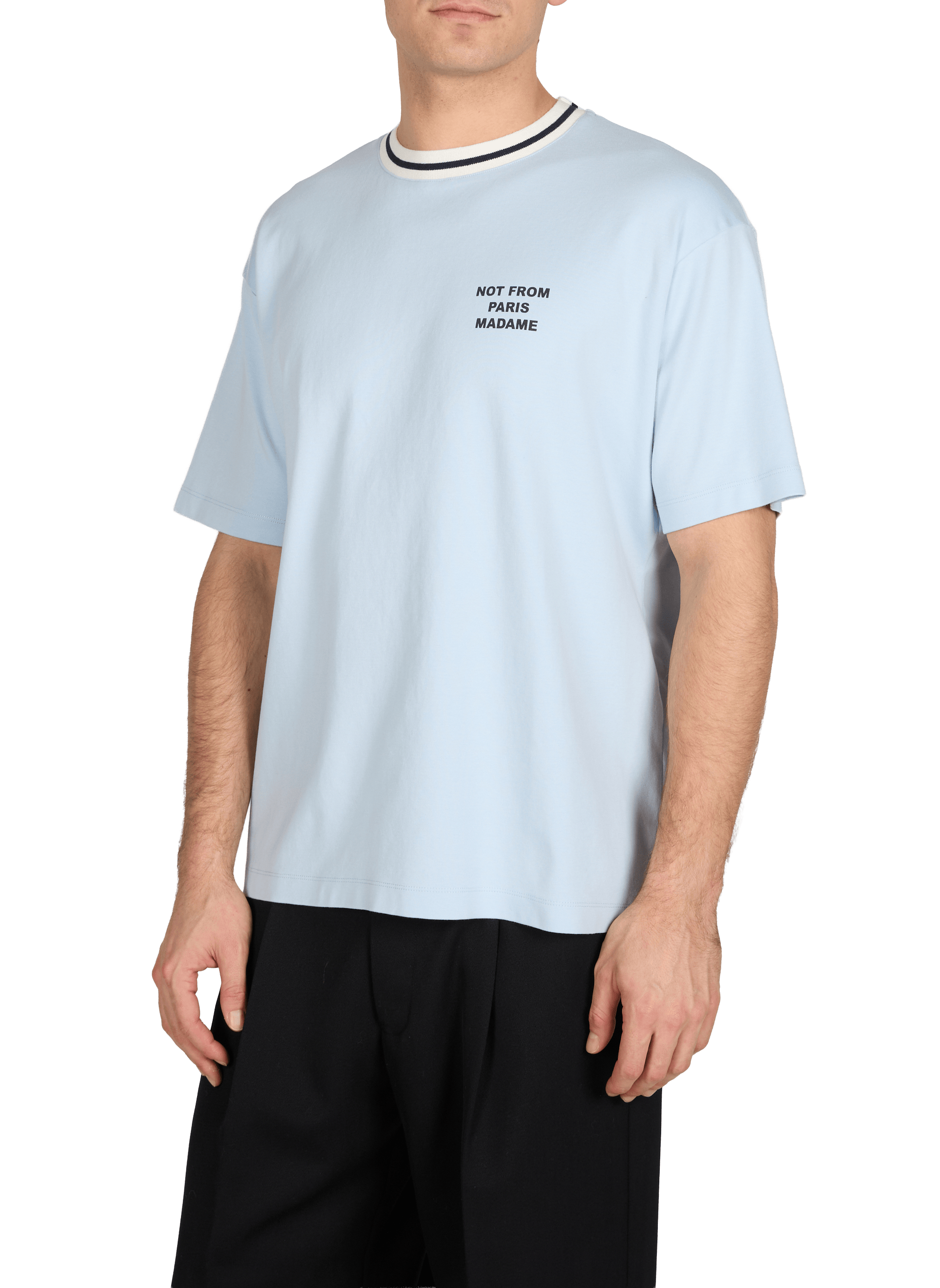 Classic Cotton T-Shirt DROLE DE MONSIEUR Blue