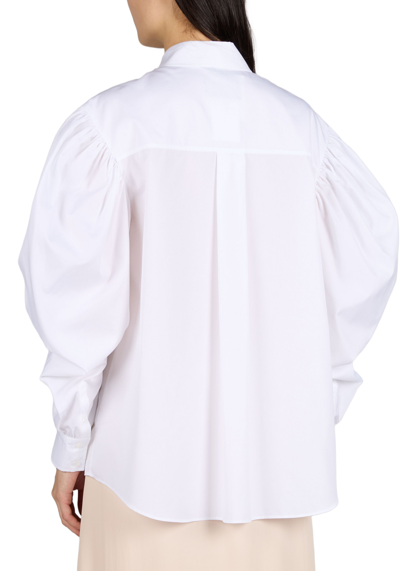 Chemise droite avec perles en coton SIMONE ROCHA Blanc