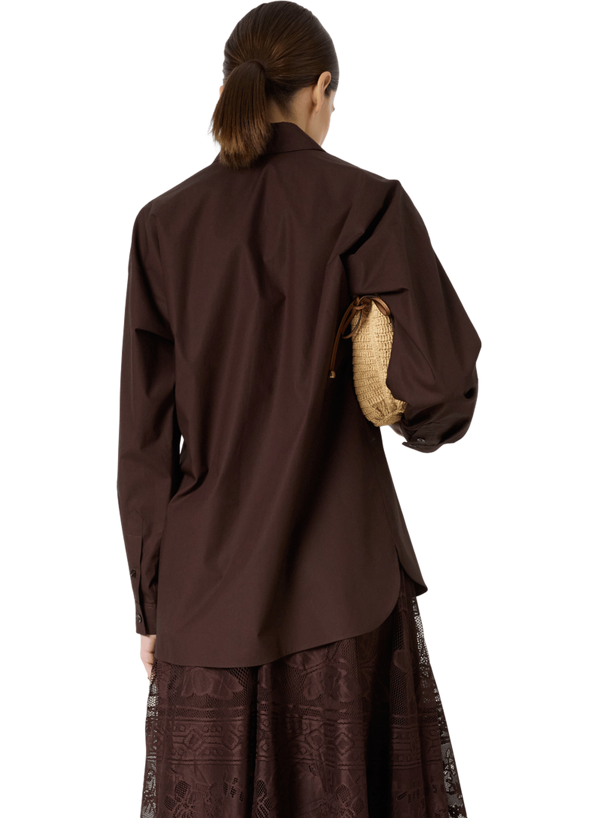 Chemise en popeline - chrina GERARD DAREL Marron