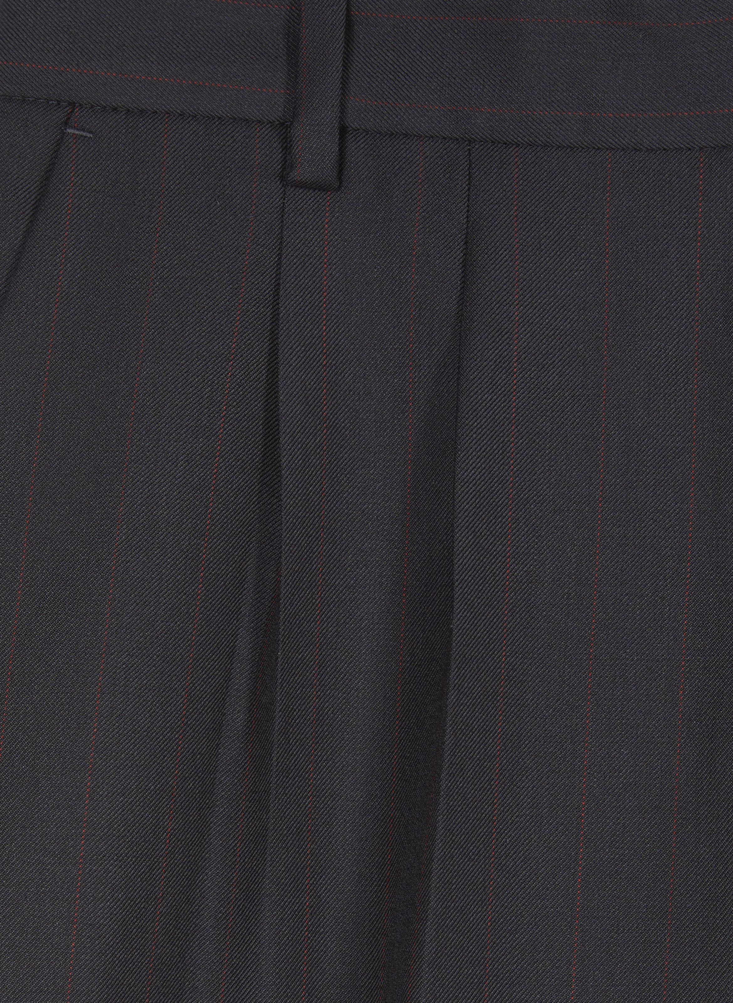 Pantalon tailleur large en laine rayé THE KOOPLES Bleu