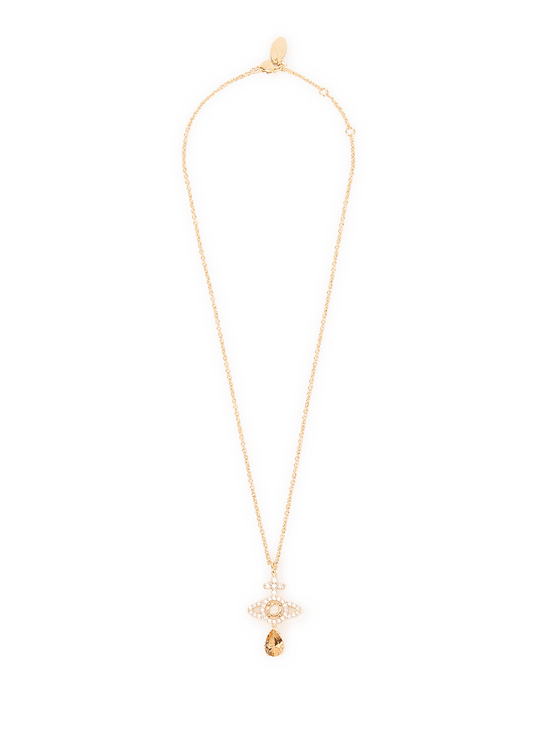 Pendantif à logo en laiton VIVIENNE WESTWOOD Jaune