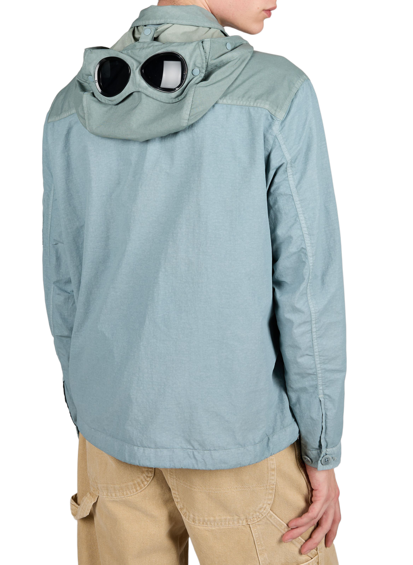 Hooded overshirt with integrated glasses CP COMPANY Blue