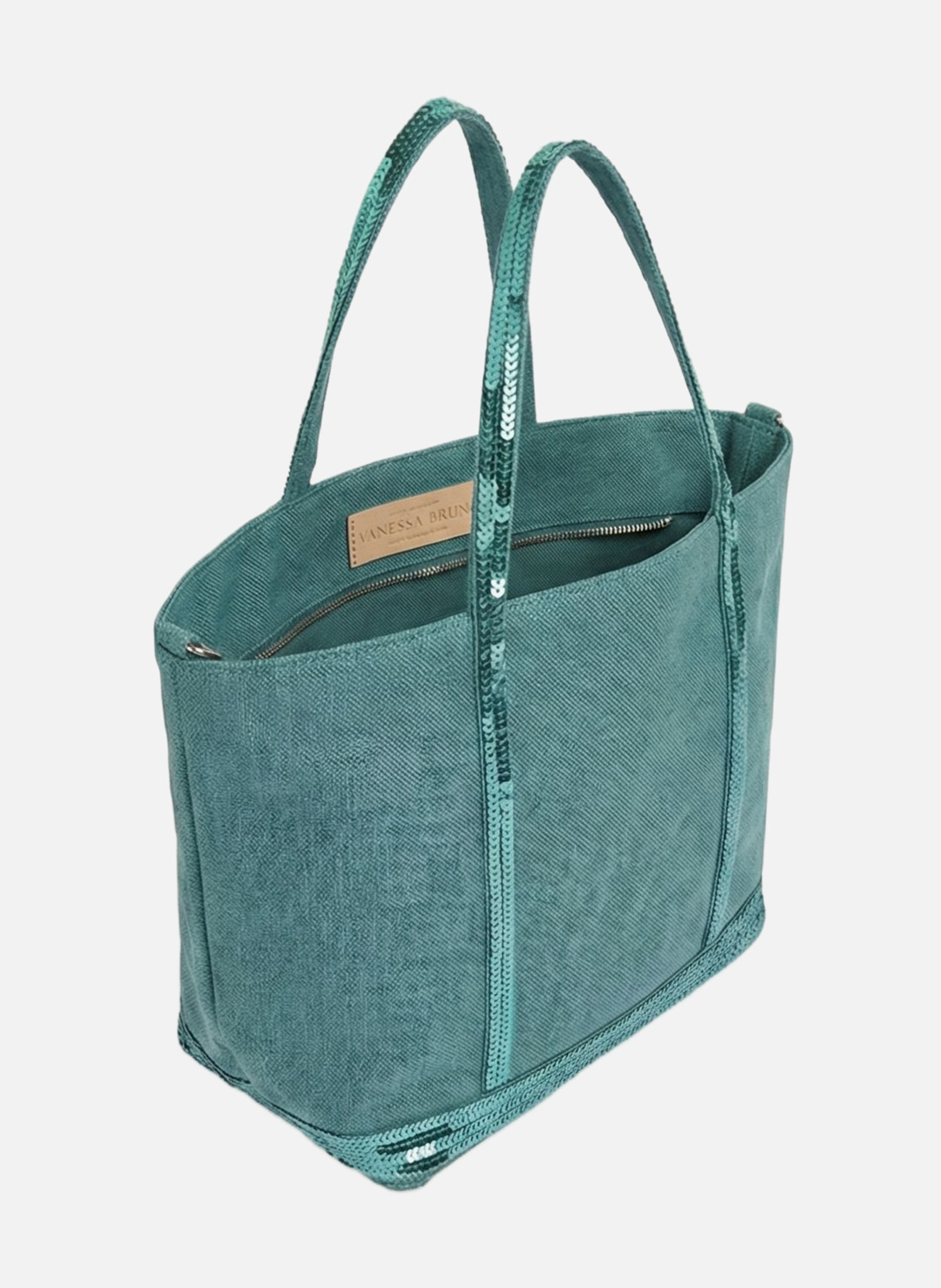 Cabas s zippé en lin VANESSA BRUNO Bleu